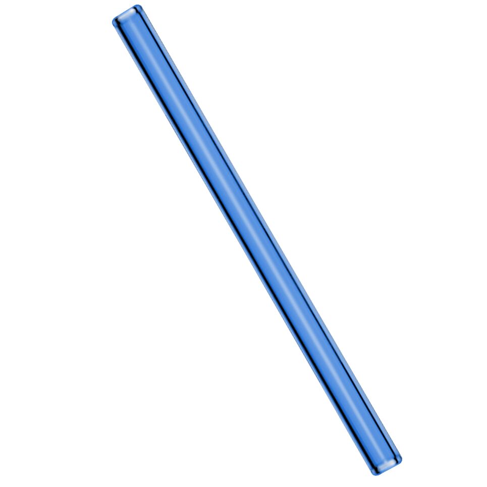 (6 Stück) Glastrinkhalme - gerade - 200mm - 4 Farben - inkl. Nylon Reinigungsbürste