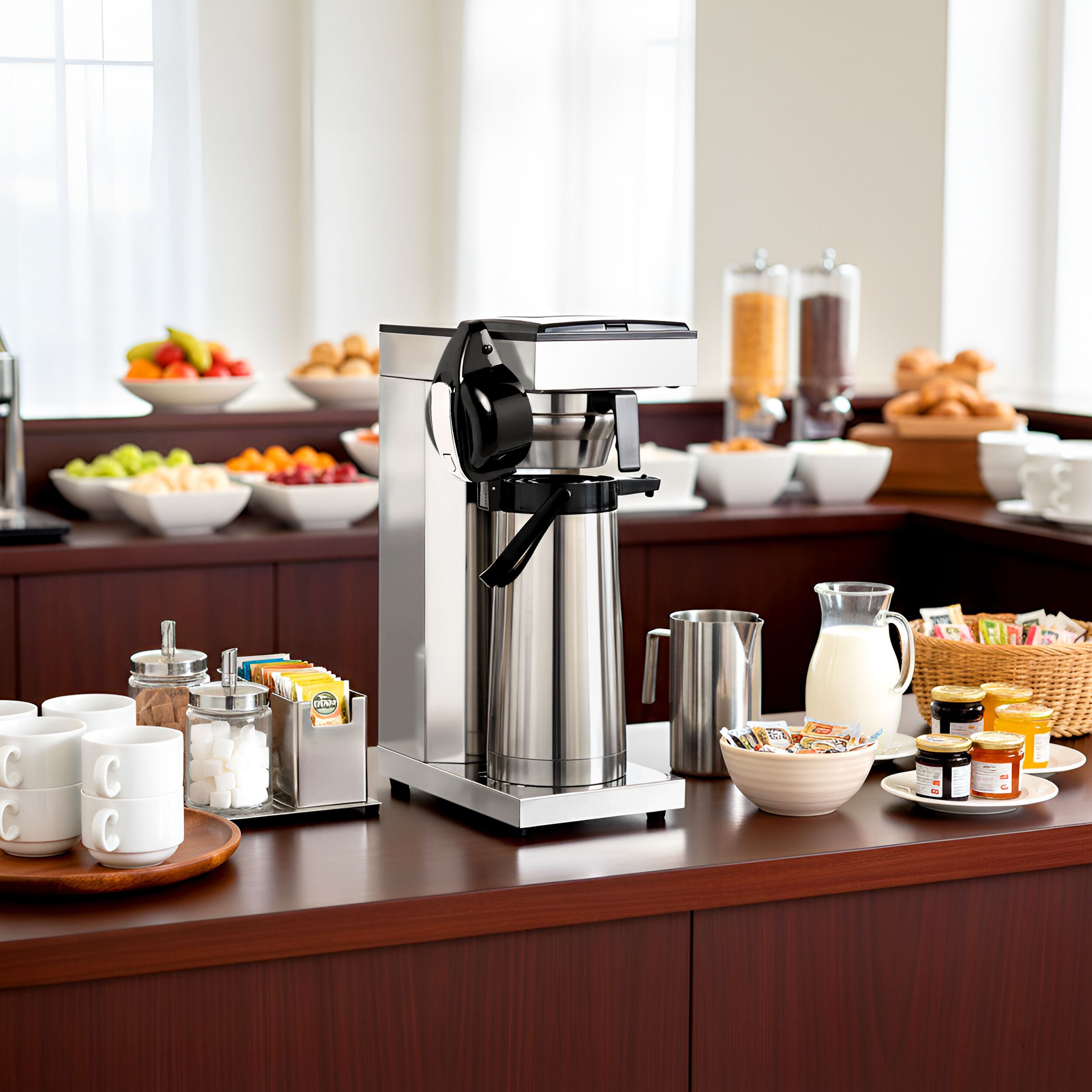 Machine à café filtre – 2,2 L – technologie thermocinétique – avec thermos à pompe