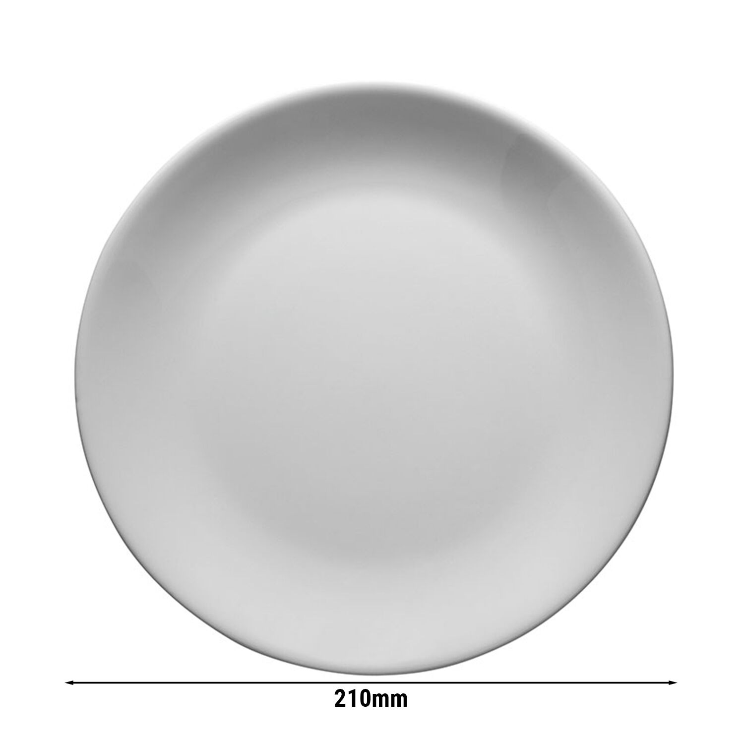 (6 pièces) ENTITY - Assiette - Plate - Ø 210 mm - Blanc