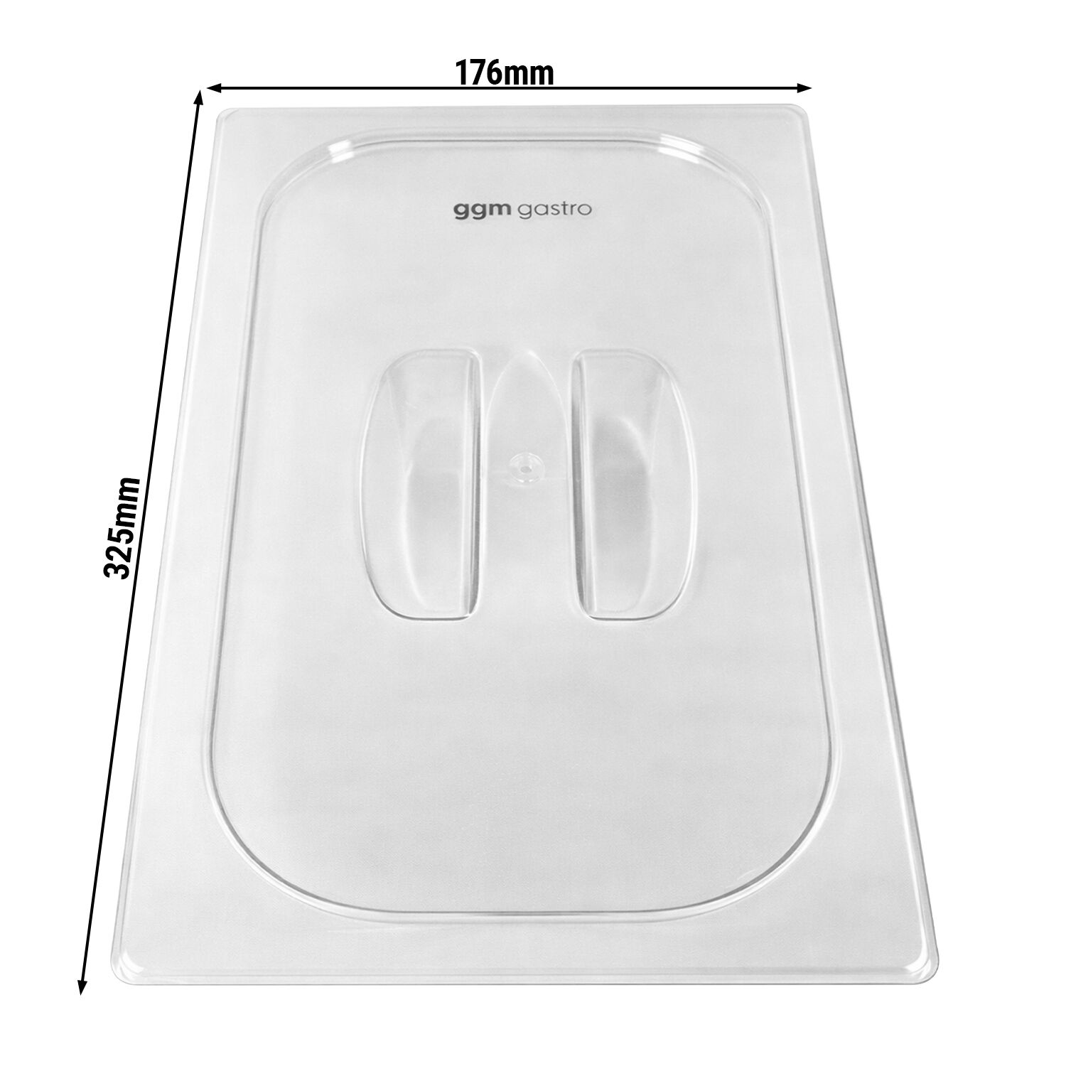 (6 kom) Polikarbonatni poklopac za GN 1/3 - Visina: 7 mm - 325x176 mm - proziran
