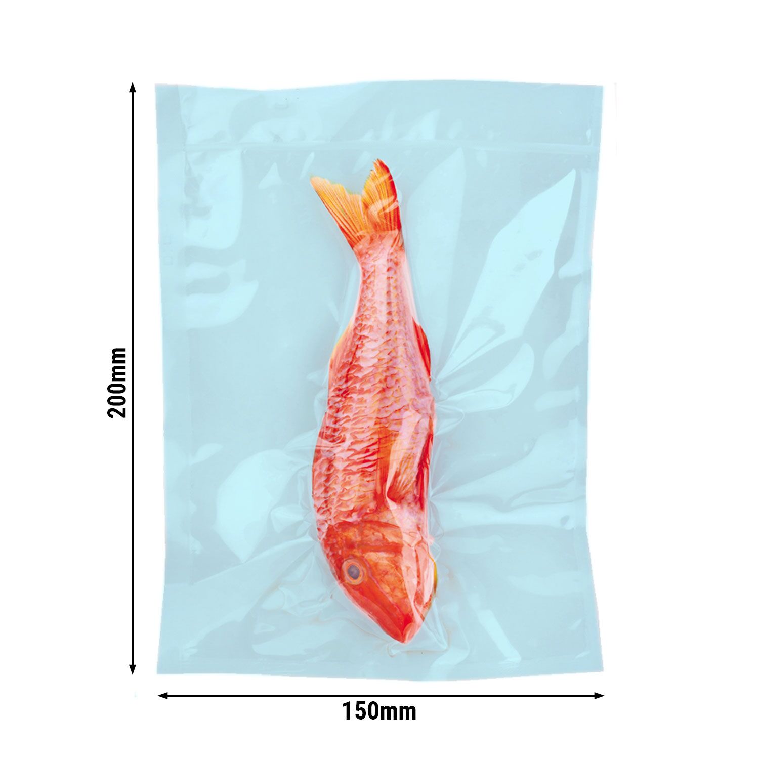 (1000 pcs) Sacs sous vide Cook & Chill - Lisse - 150x200mm - Bleu