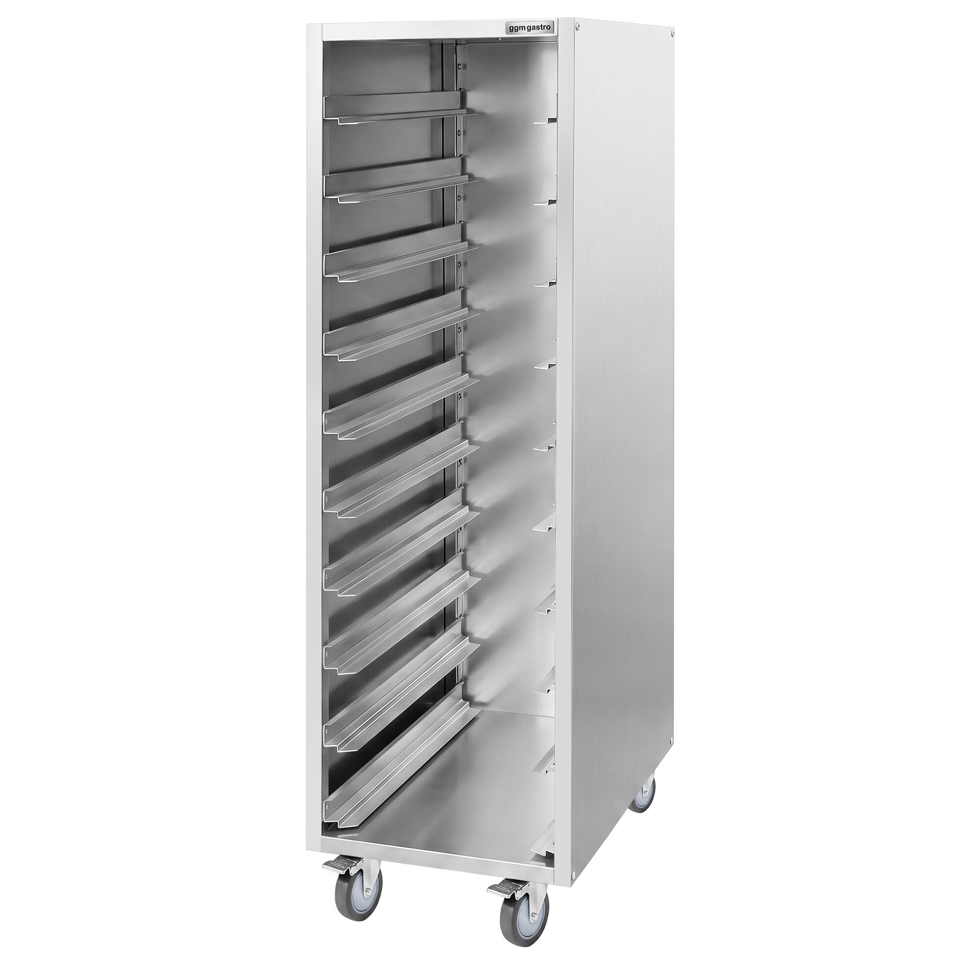 Edelstahl Tablettwagen - für 10x GN 1/1 oder 10x EN 600x400