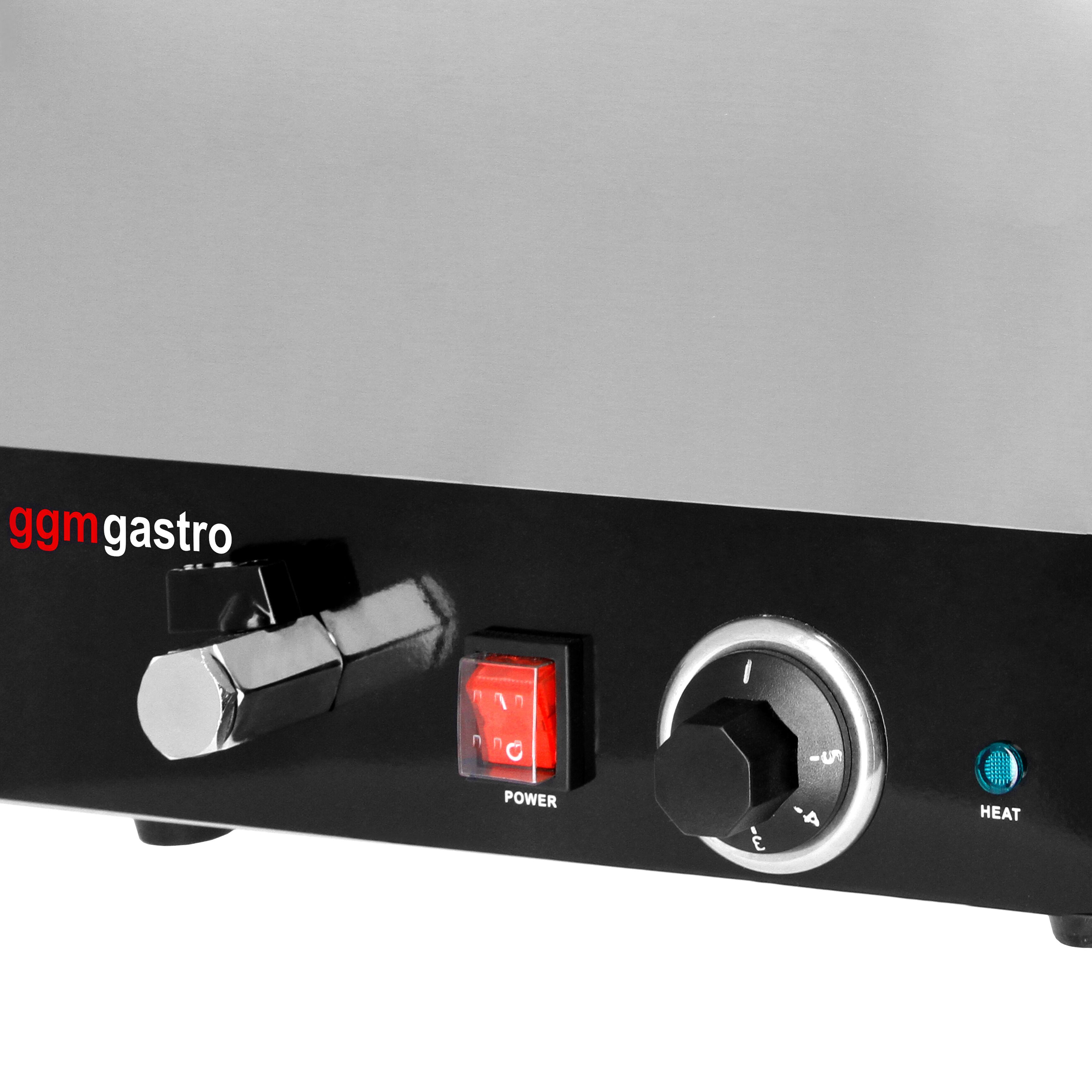 Bain-marie électrique – 1,2 kW – GN 1/1 avec hauteur de 200 mm – avec robinet de vidange