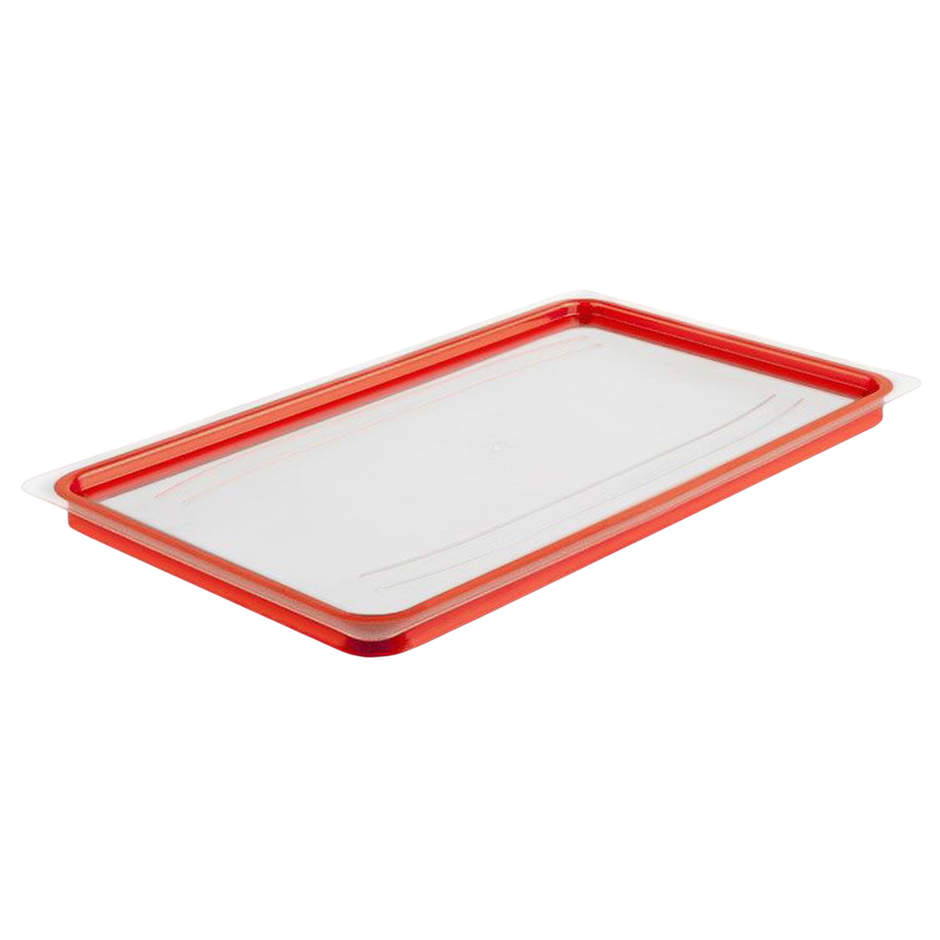 (6 pièces) Couvercle GN en Polycarbonate - GN 1/1 - Transparent - Hermétique (avec joint en silicone) - 530x325 mm