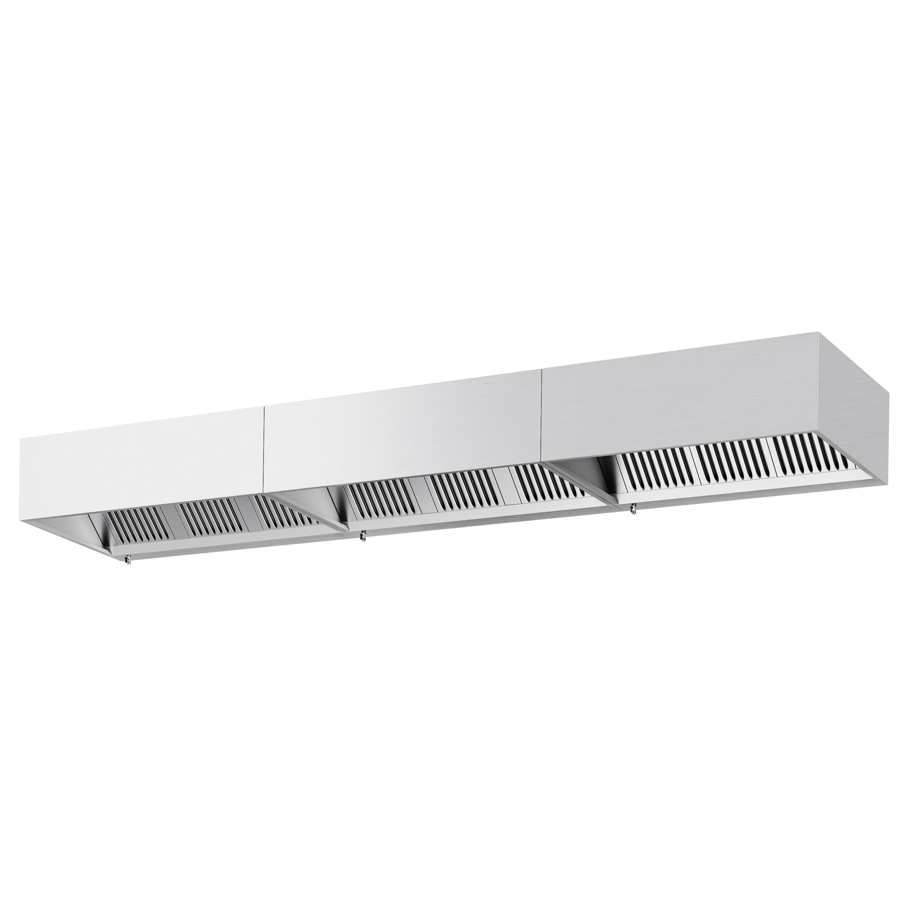 Hotte à adosser professionnelle - Profondeur 900 - 4600mm - sans moteur - avec filtres et éclairage