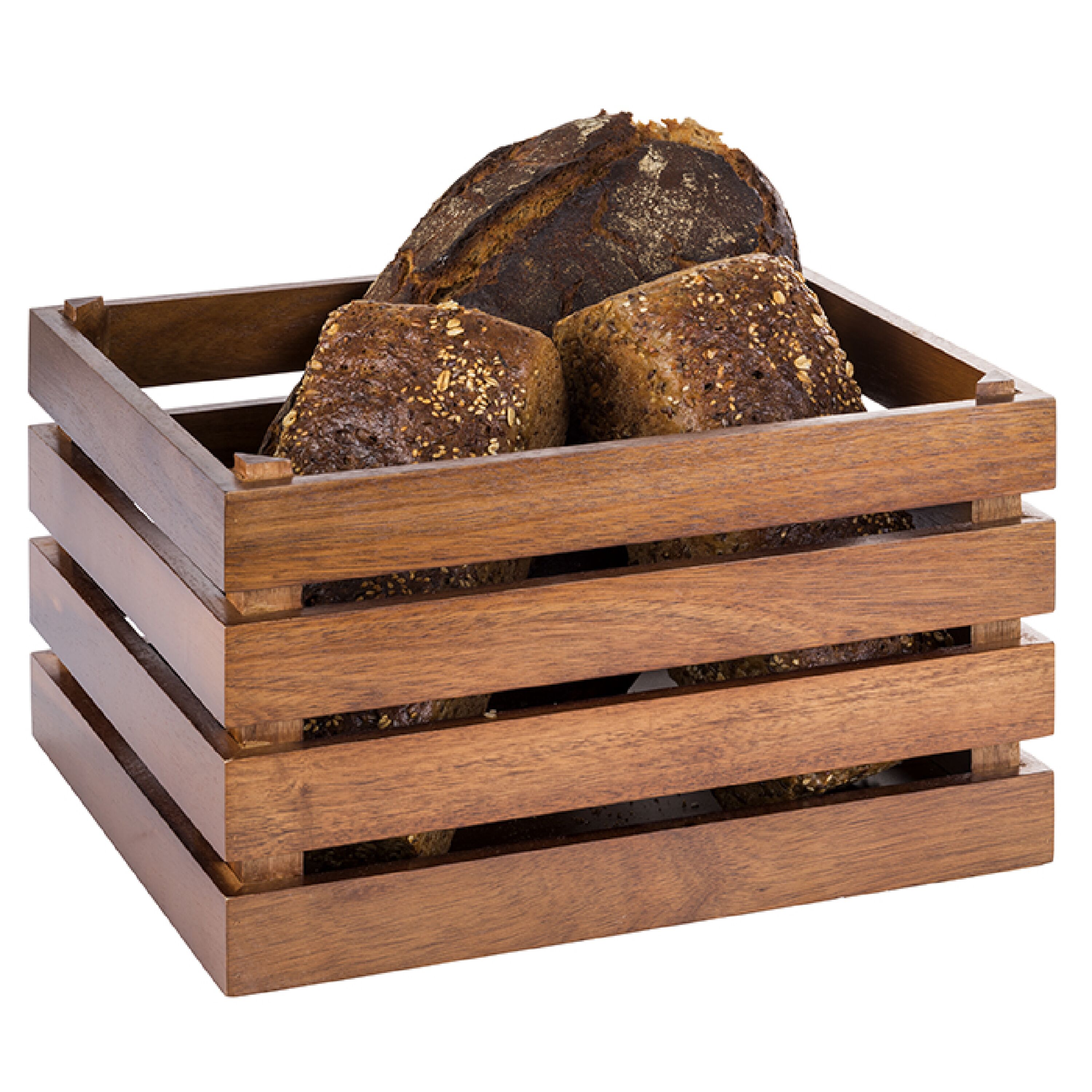 Caisse pour buffet - SUPERBOX - Hauteur:200mm - Bois - Brun - compatible avec GN 1/2