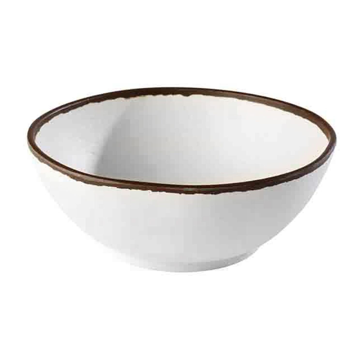 (6 pcs) Coupe - CROCKER - Mélamine - 1,45L - Ø 210mm - Profondeur : 80mm - Blanc/Brun