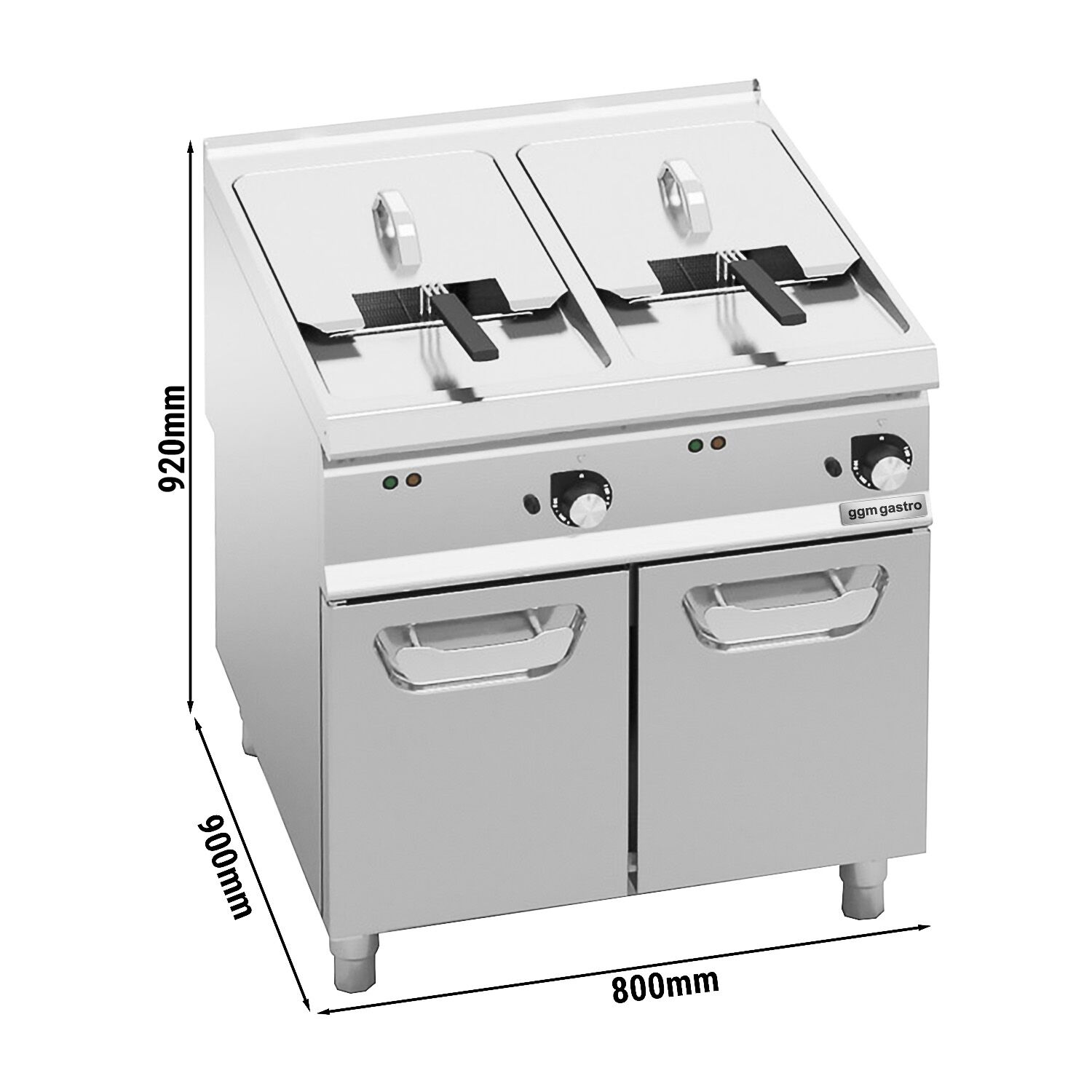Friteuse électrique double – 22+22 litres – 44 kW