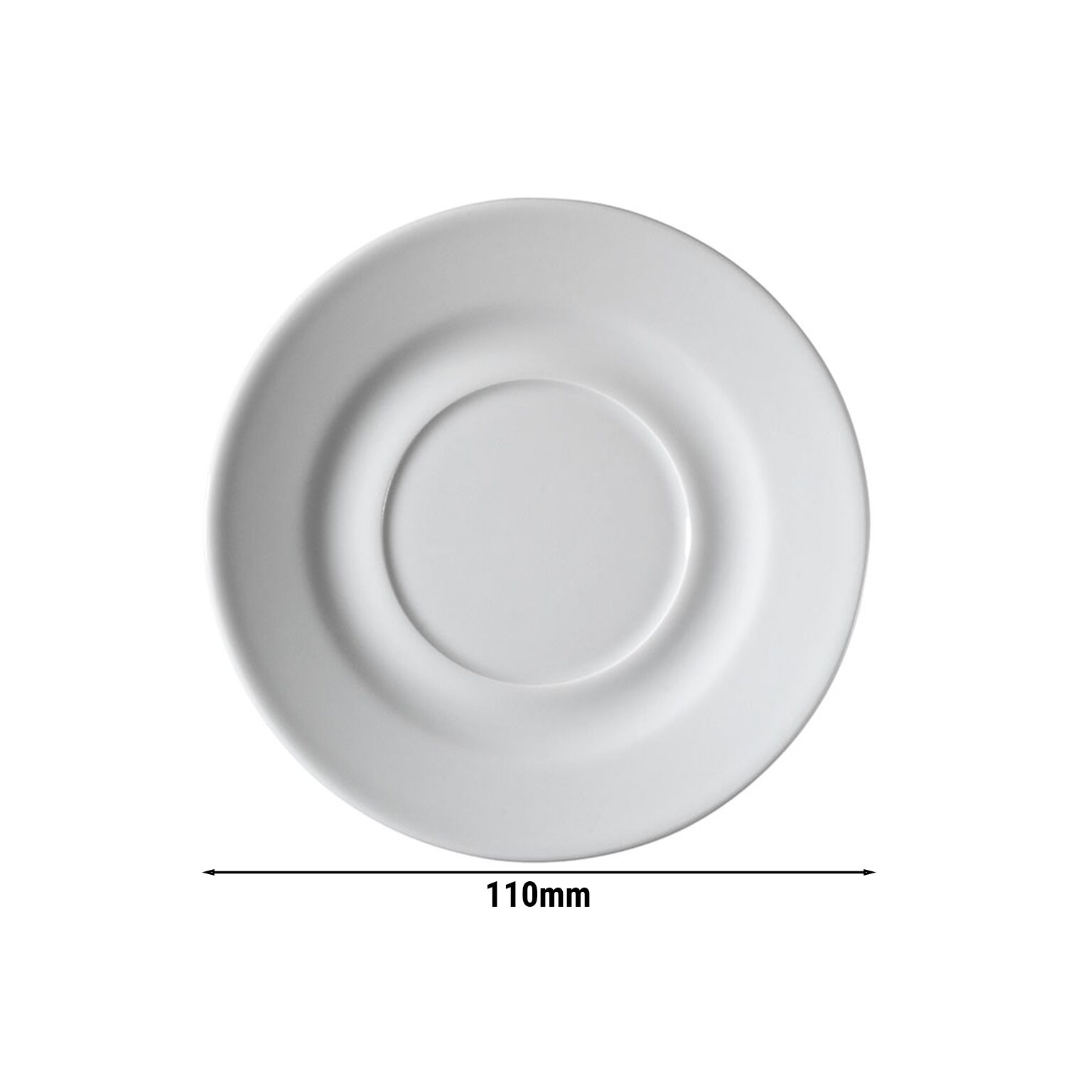 (24 pcs) PERA - Soucoupe à café - Ø110mm - Blanc
