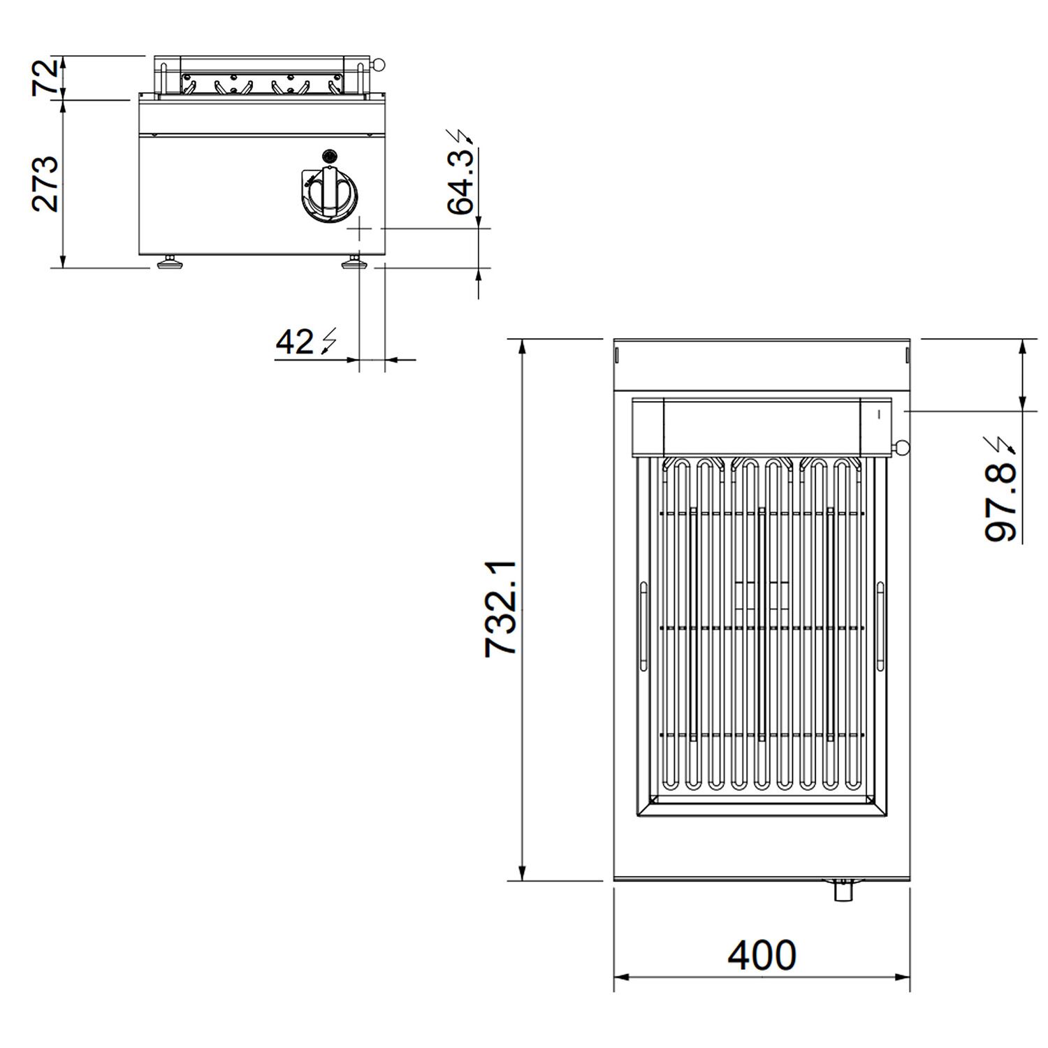 Elektrický gril - 4 kW