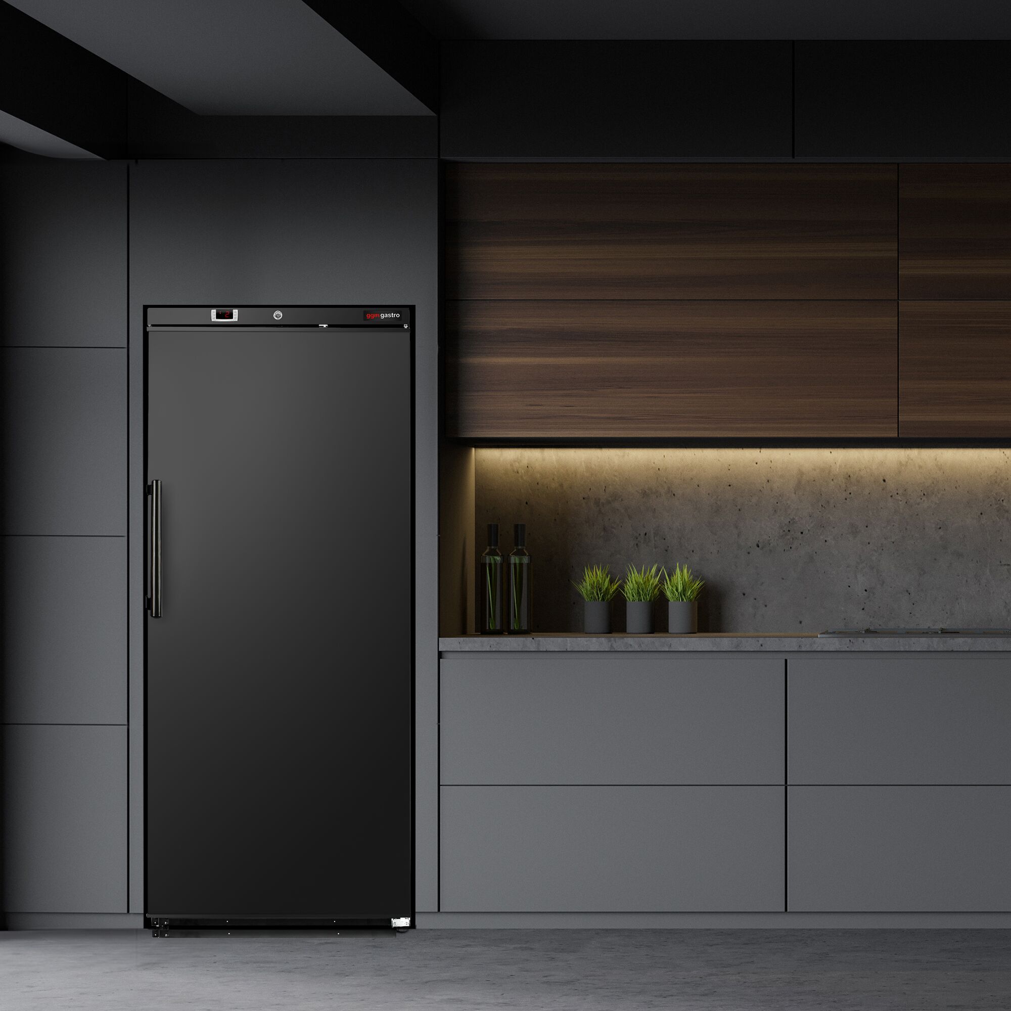 Réfrigérateur de stockage ECO – 400 litres – avec 1 porte – intérieur de la porte en plastique – Noir