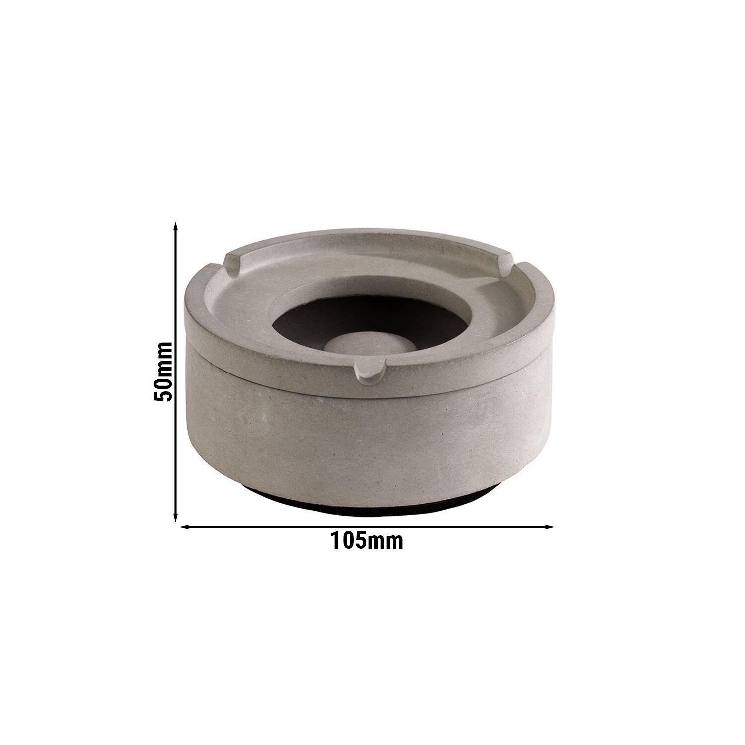 (6 pcs) Windproof Ashtray - ELEMENT - Ø105mm - Concrete