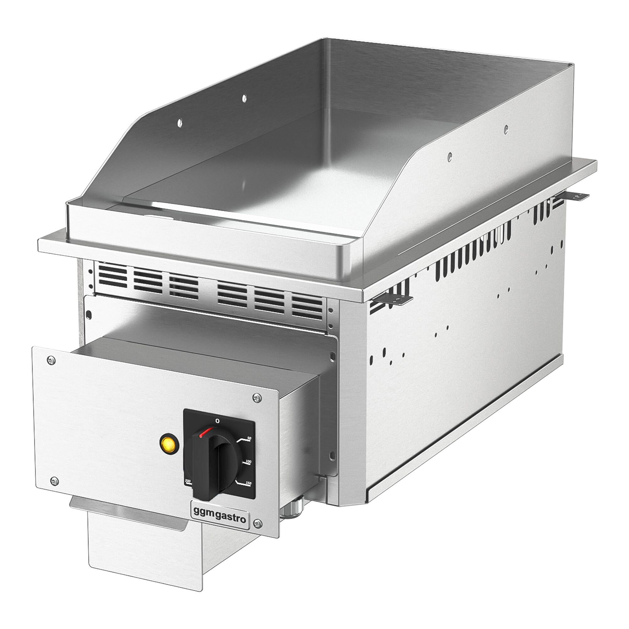 Plancha électrique - plaque acier - 4,5 kW - Lisse - Surface de cuisson : 344x484mm