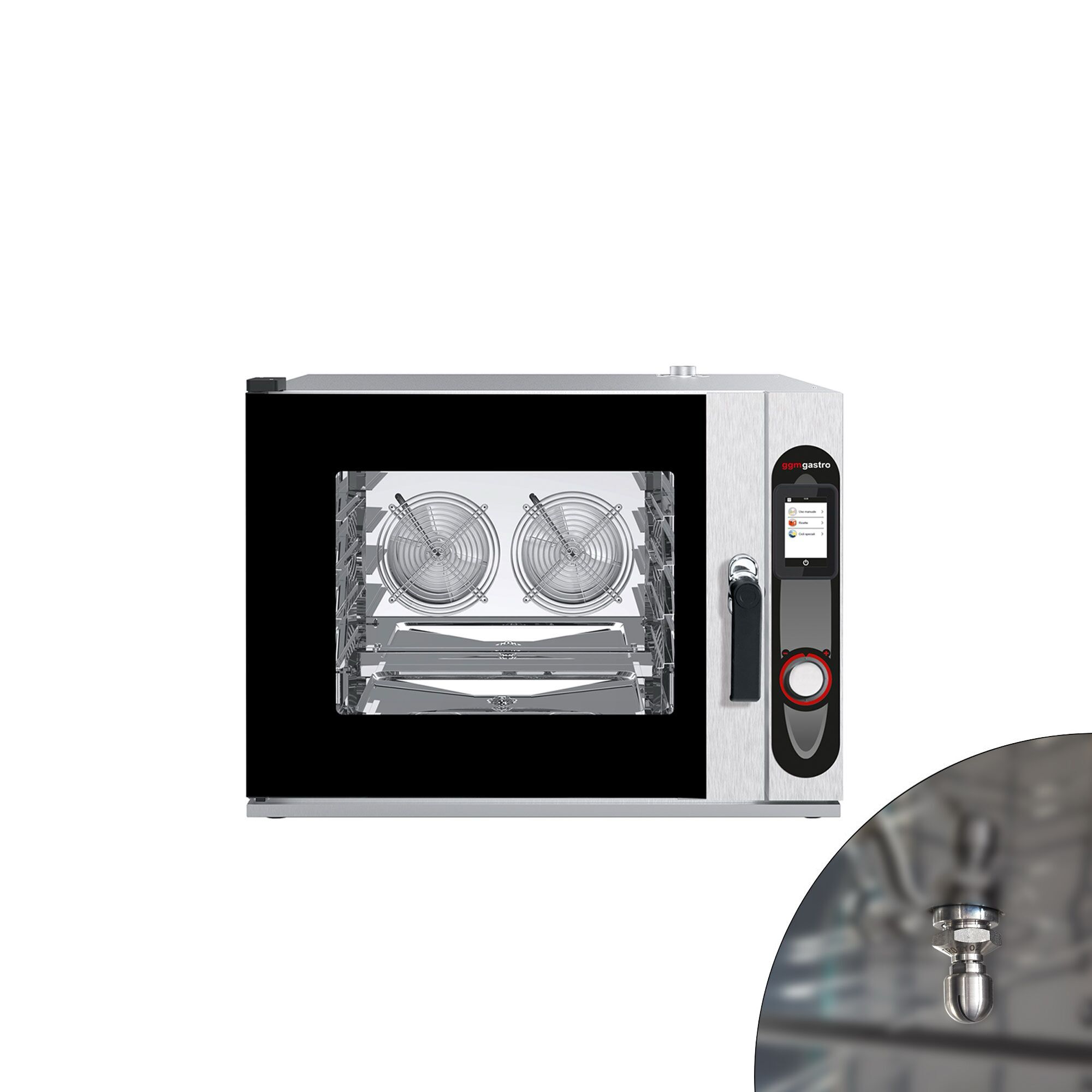 Bakery-Electric Commercial Combi Oven - Touchscreen Controls - 4x EN 600x400 - incl. Automatic washing system
