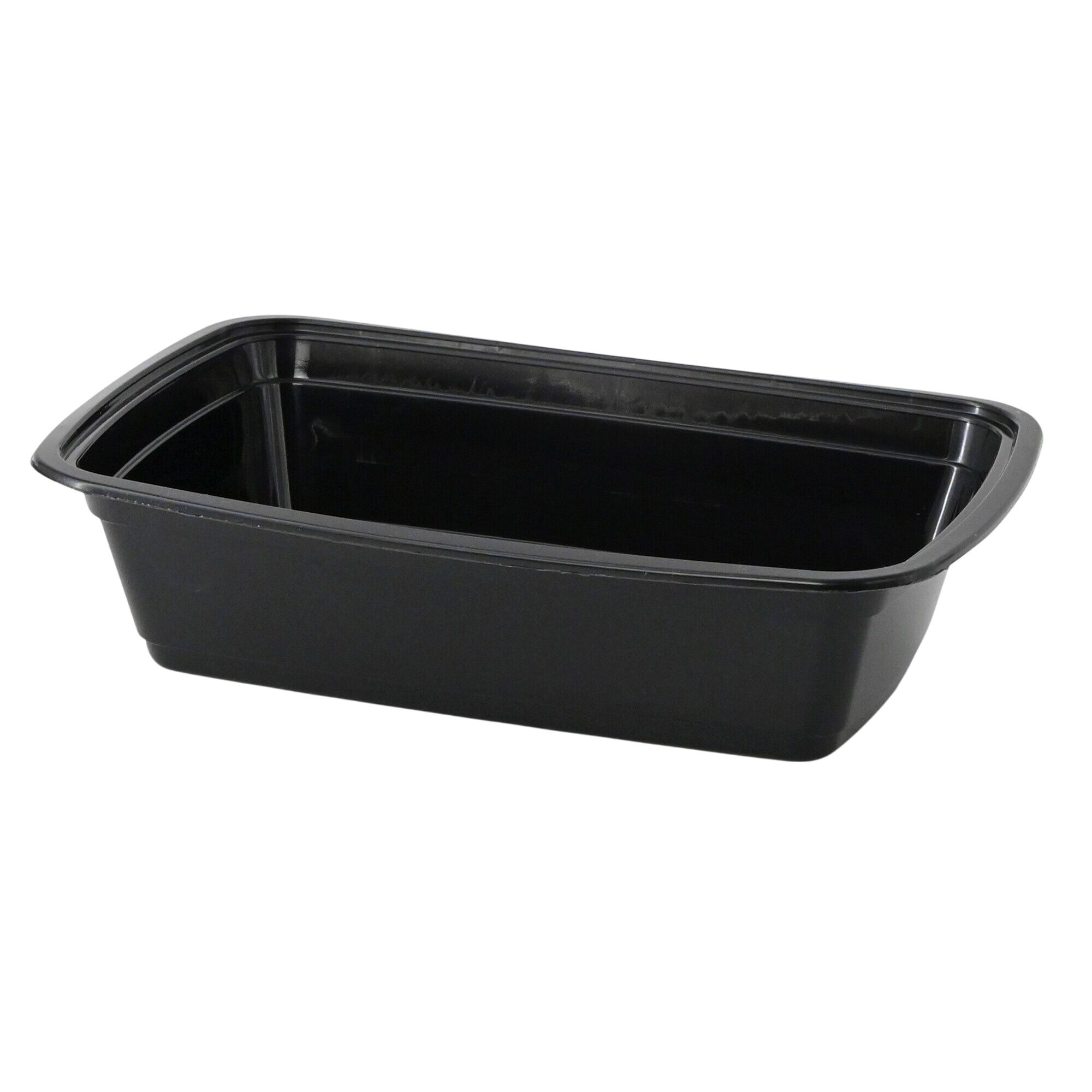 (300 pcs) Barquette réutilisable - 1000ml - Rectangulaire - Noir