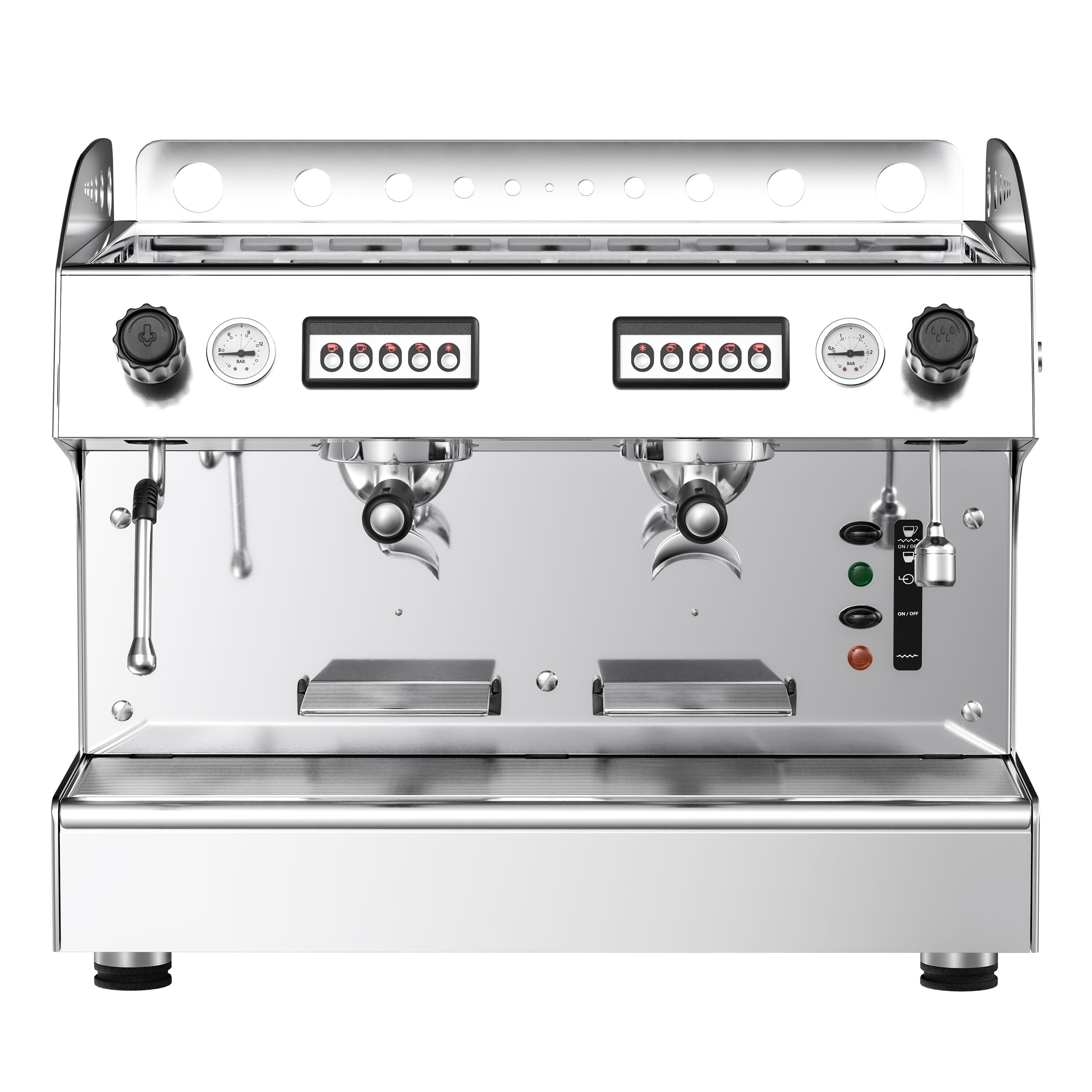 Machine à café porte-filtre – 2 groupes – avec système de préinfusion inclus