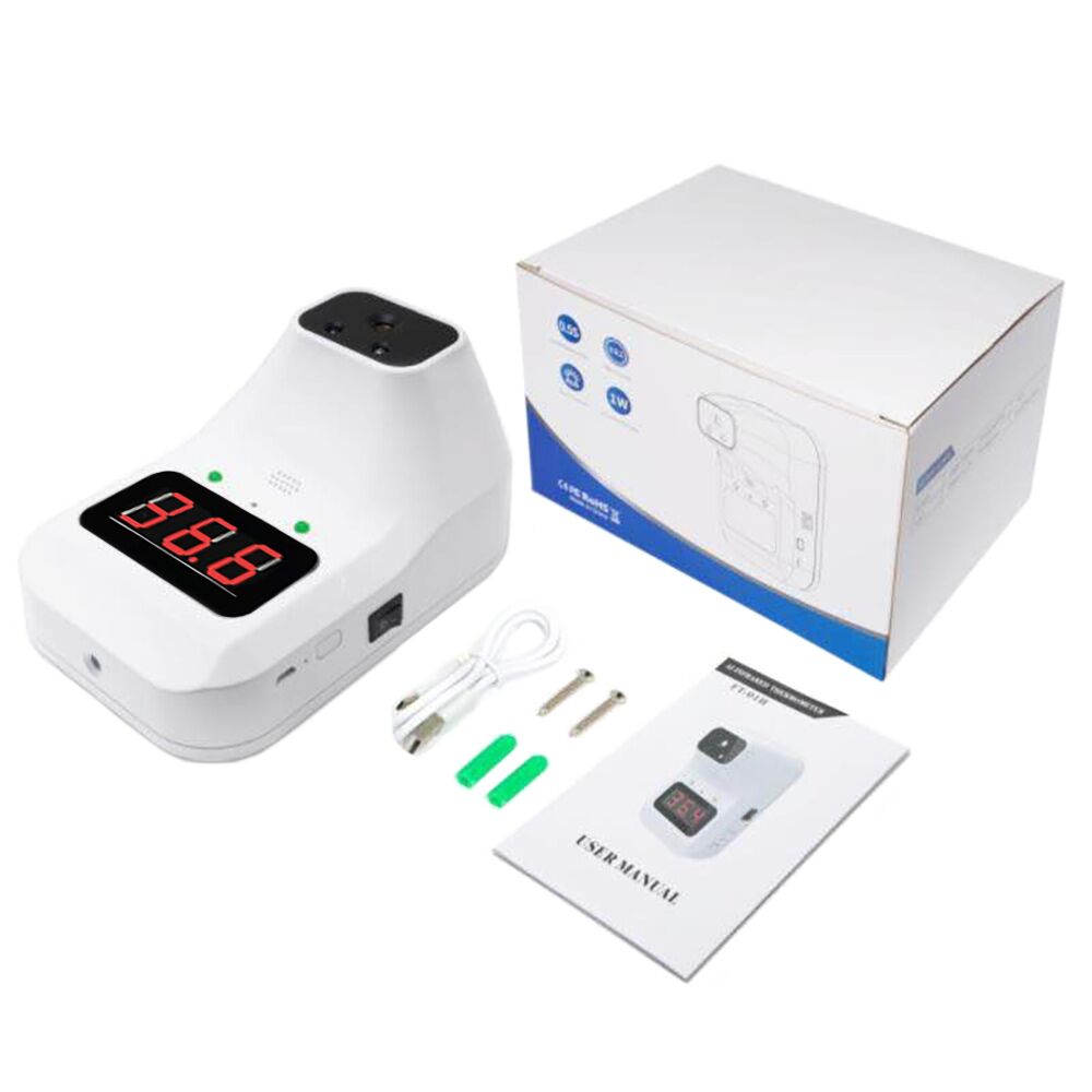 Thermomètre infrarouge - Numérique - avec alarme de température - 0°C à 100°C | 32°C à 42°C - Support inclus