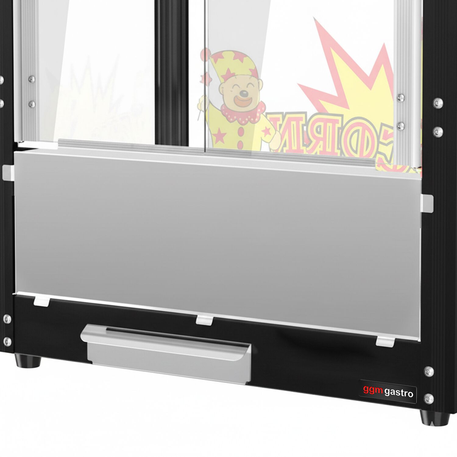 Machine à pop-corn - 1,50kW - 5kg/h - avec 1 marmite - Noir