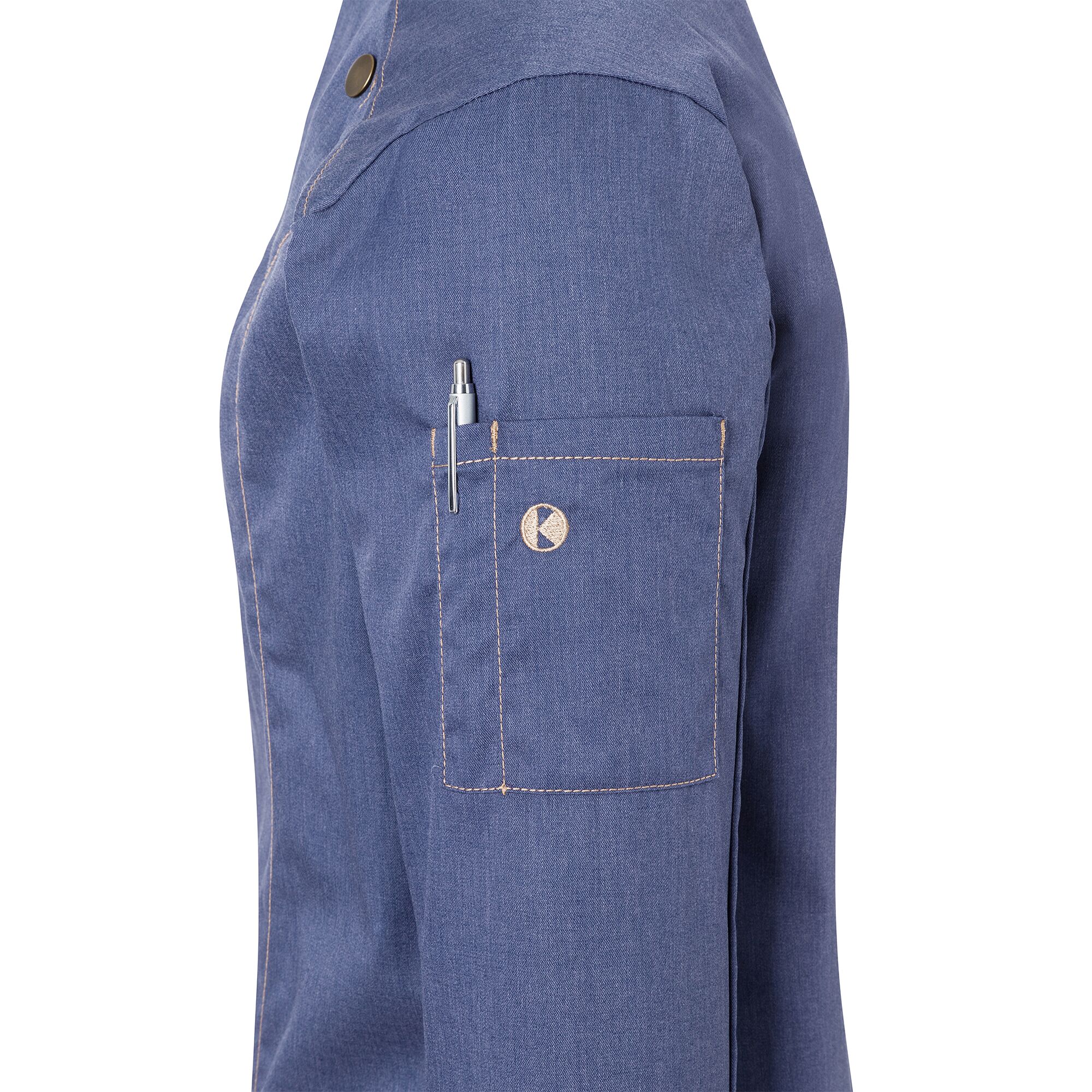 KARLOWSKY | Veste de cuisine femme style jeans - Bleu Vintage - Taille : 34