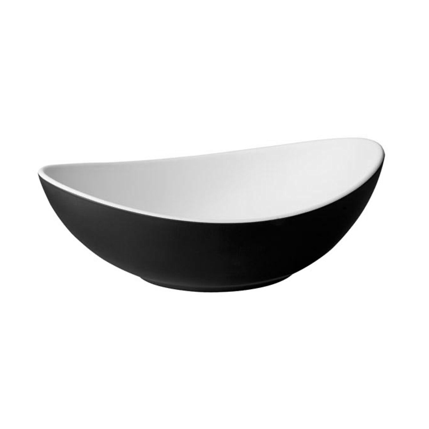 (6 pcs) Coupe - HALFTONE - Mélamine - 0,8L - rectangulaire - 240x175mm - Profondeur : 75mm - Noir/Blanc