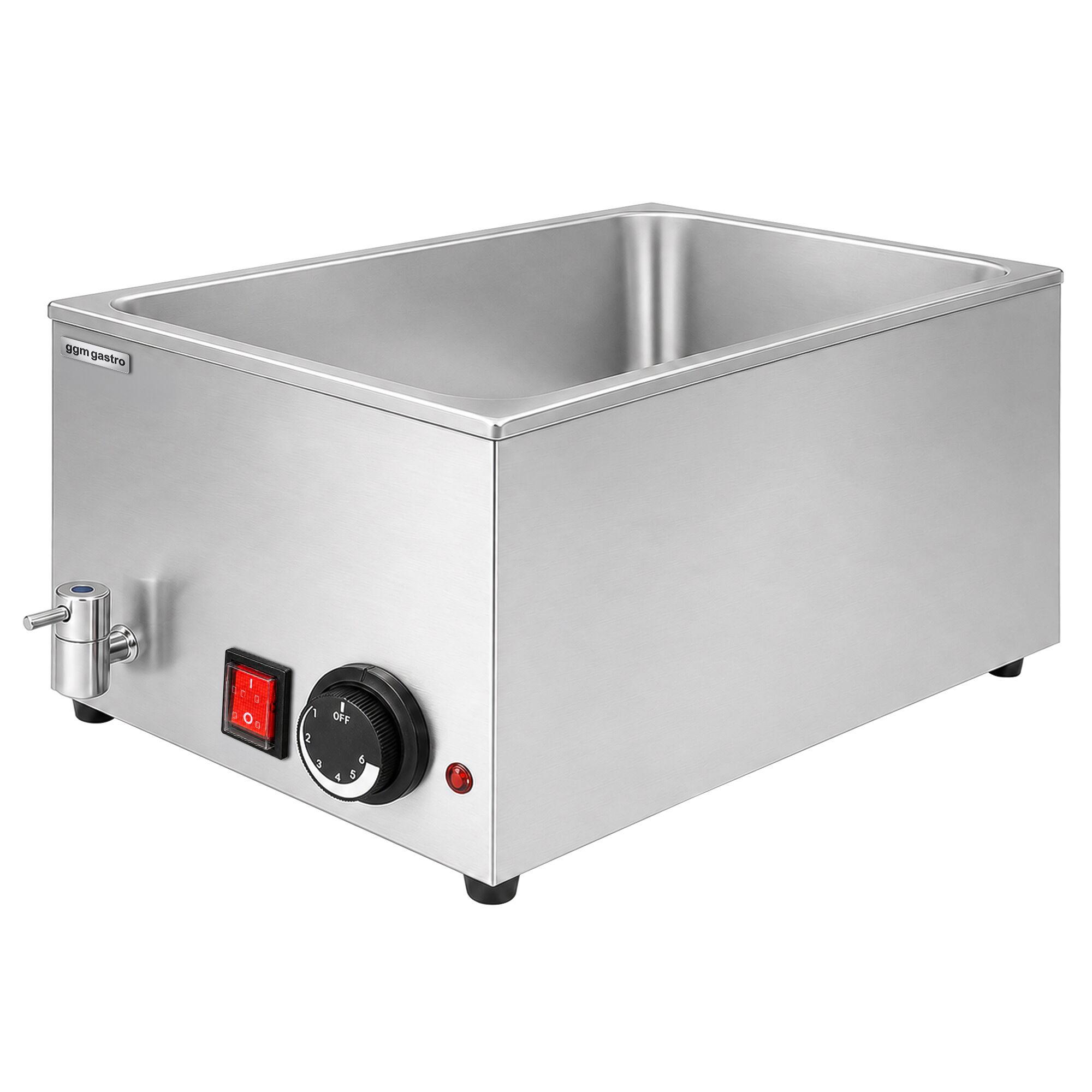 Countertop Bain Marie - GN 1/1 - 150mm deep - 1,2 kW - with Drain Tap