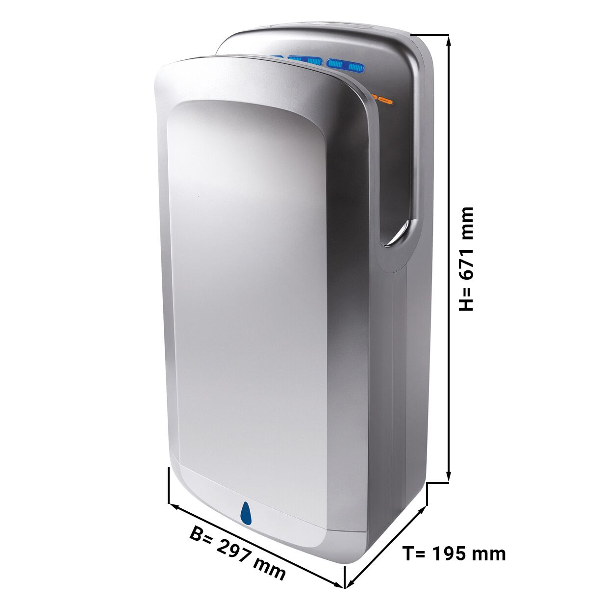 Hand Dryer with Filter - Matt Black Stainless Steel