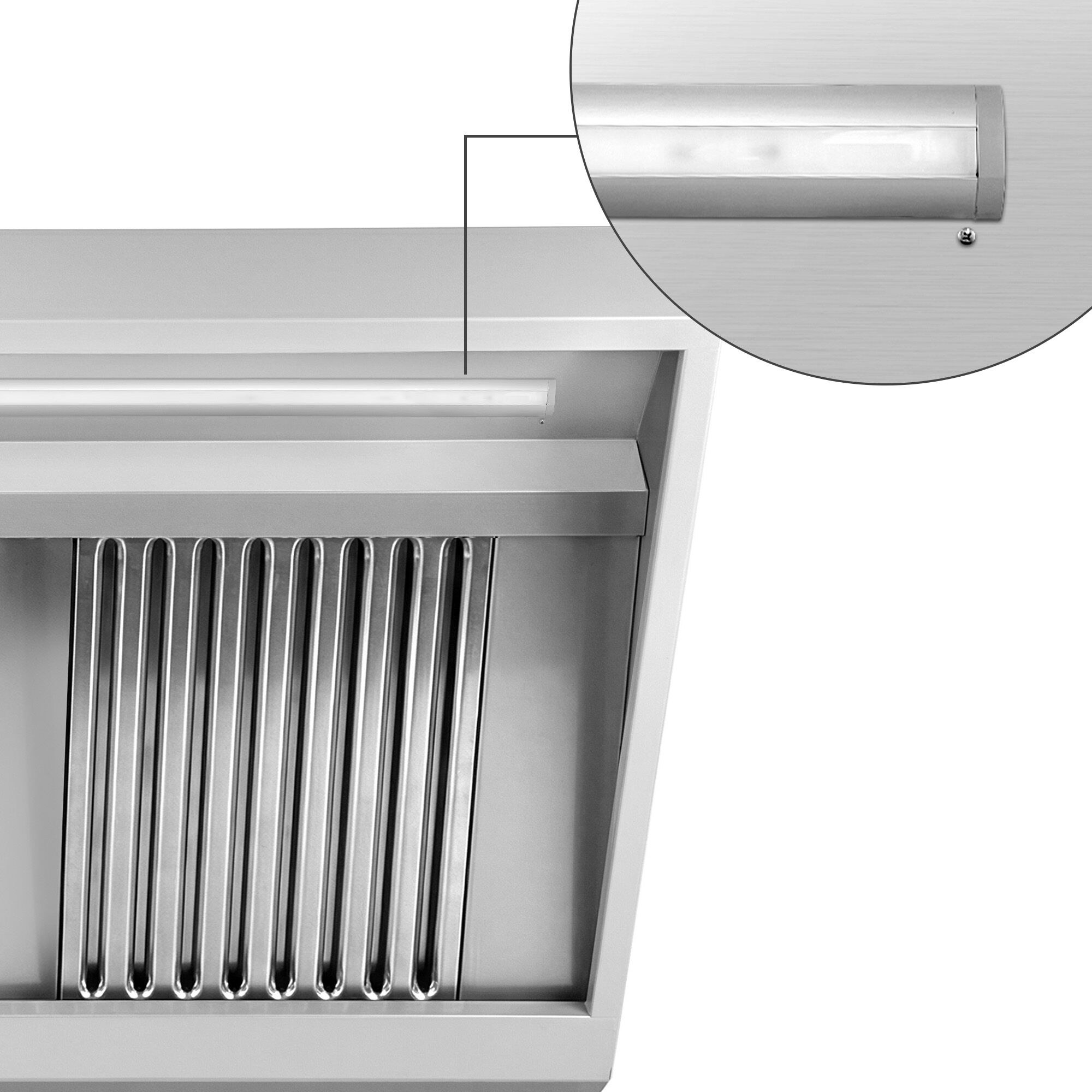 Hotte murale avec moteur - 800 mm - Régulateur, filtre et lampe