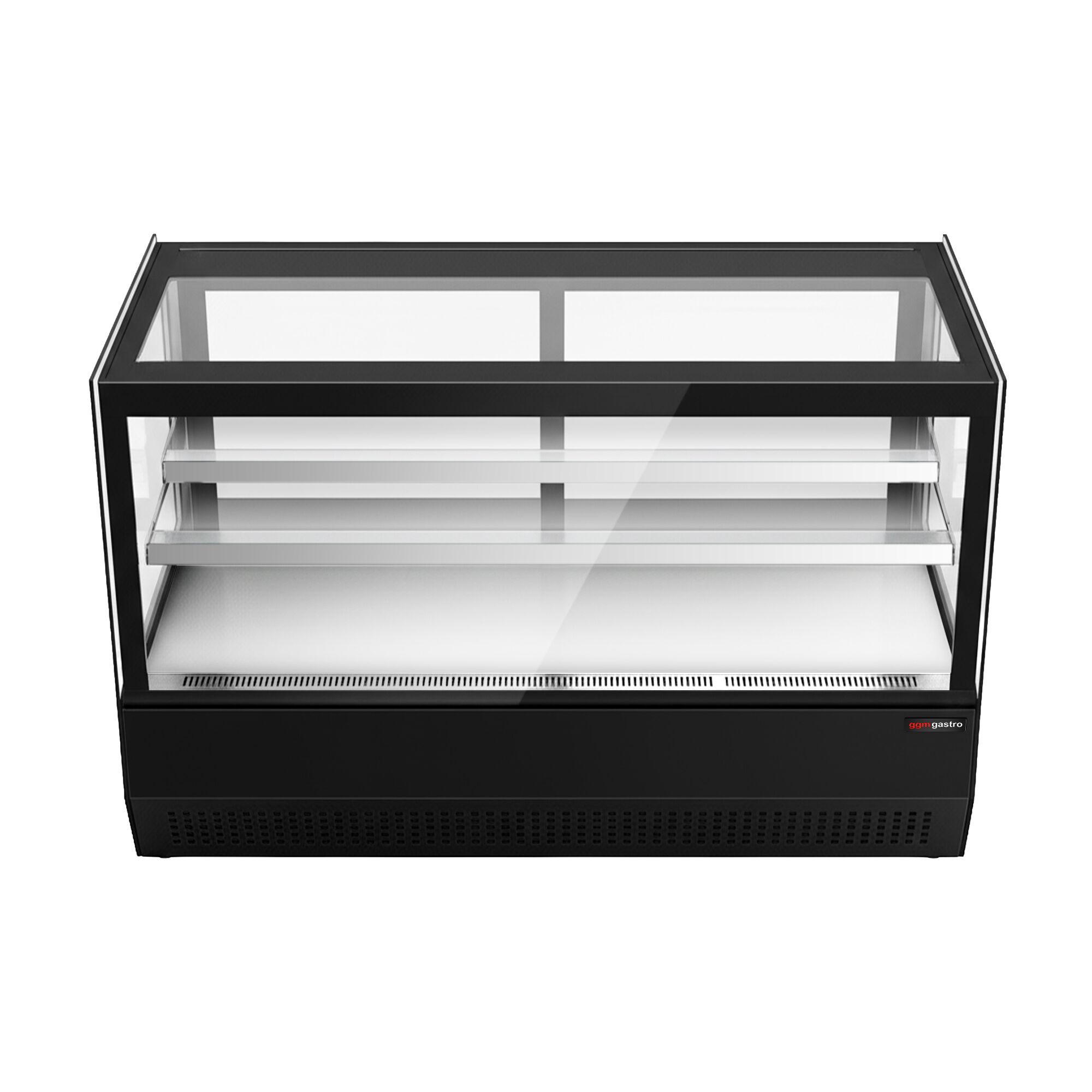 Vitrine réfrigérée de table - 120L - 700mm - Double vitrage - avec 2 étagères en verre - portes coulissantes vitrées arrière