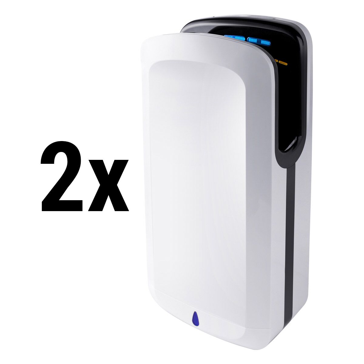 (2 pcs) Sèche-mains avec filtre - Blanc