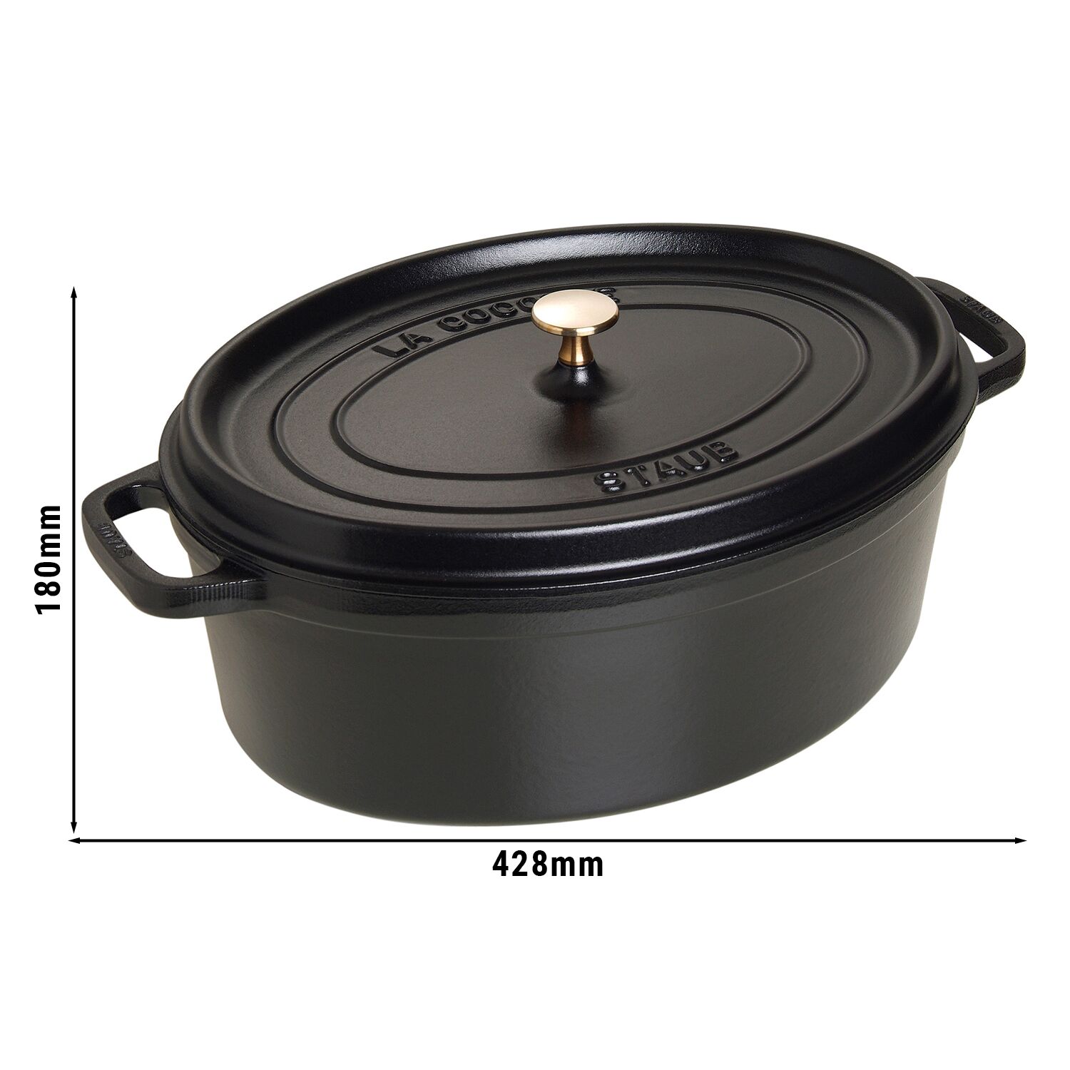 STAUB | LA COCOTTE - Cocotte - ovale - 370 mm - Ghisa - Nero