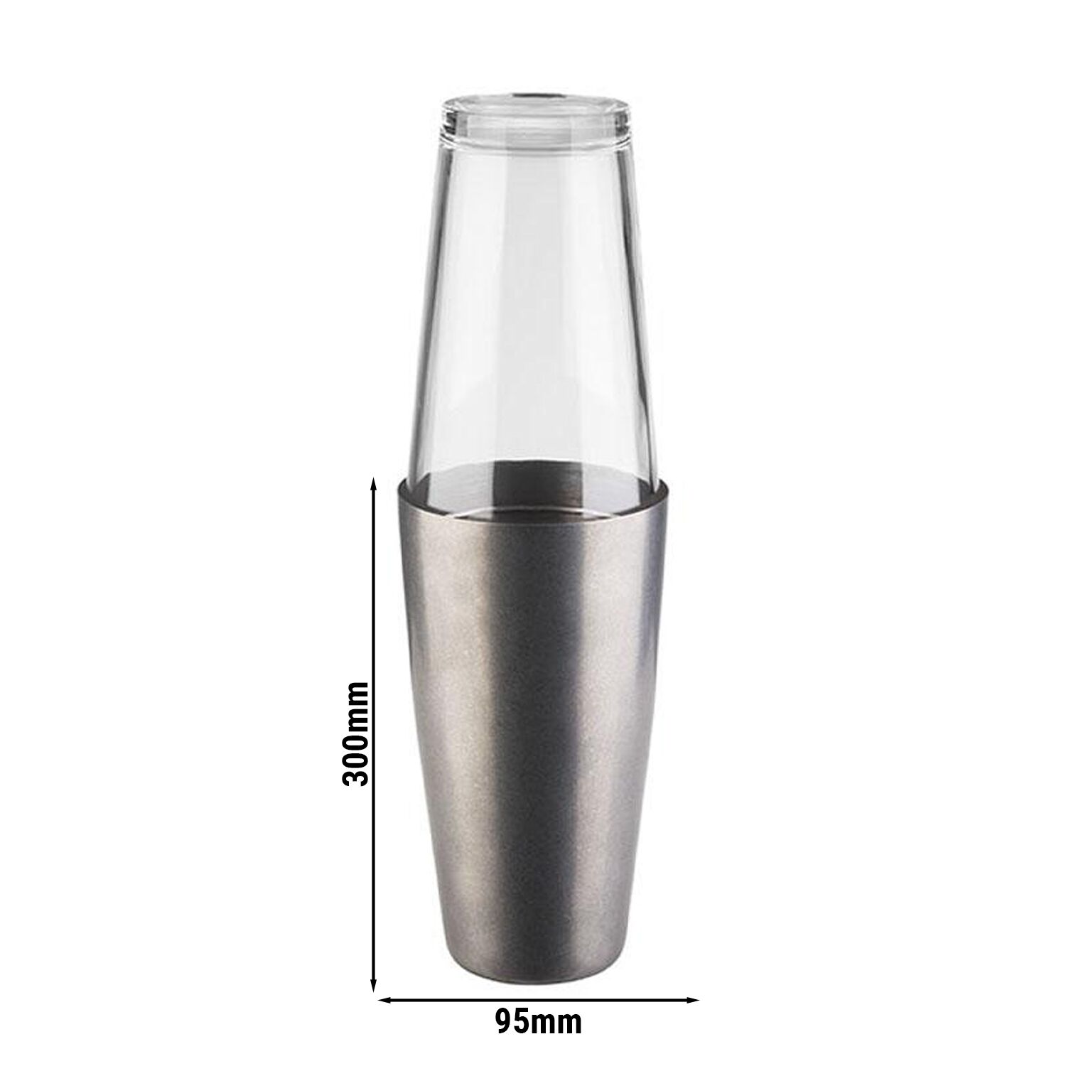 (6 st) Boston shaker - 2-delat set - rostfritt stål - 0,7 l