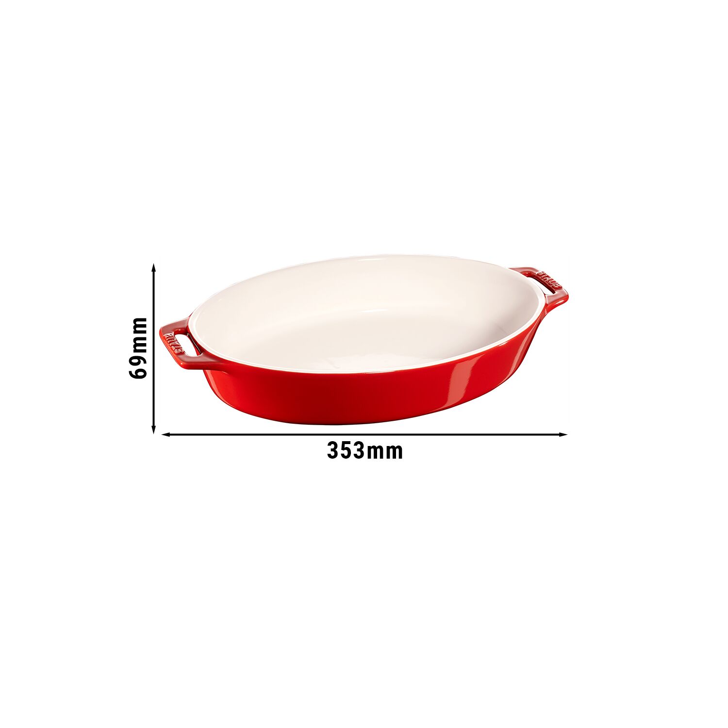 STAUB| Ceramic Oval Baking Dish – Cherry Red - 300 mm