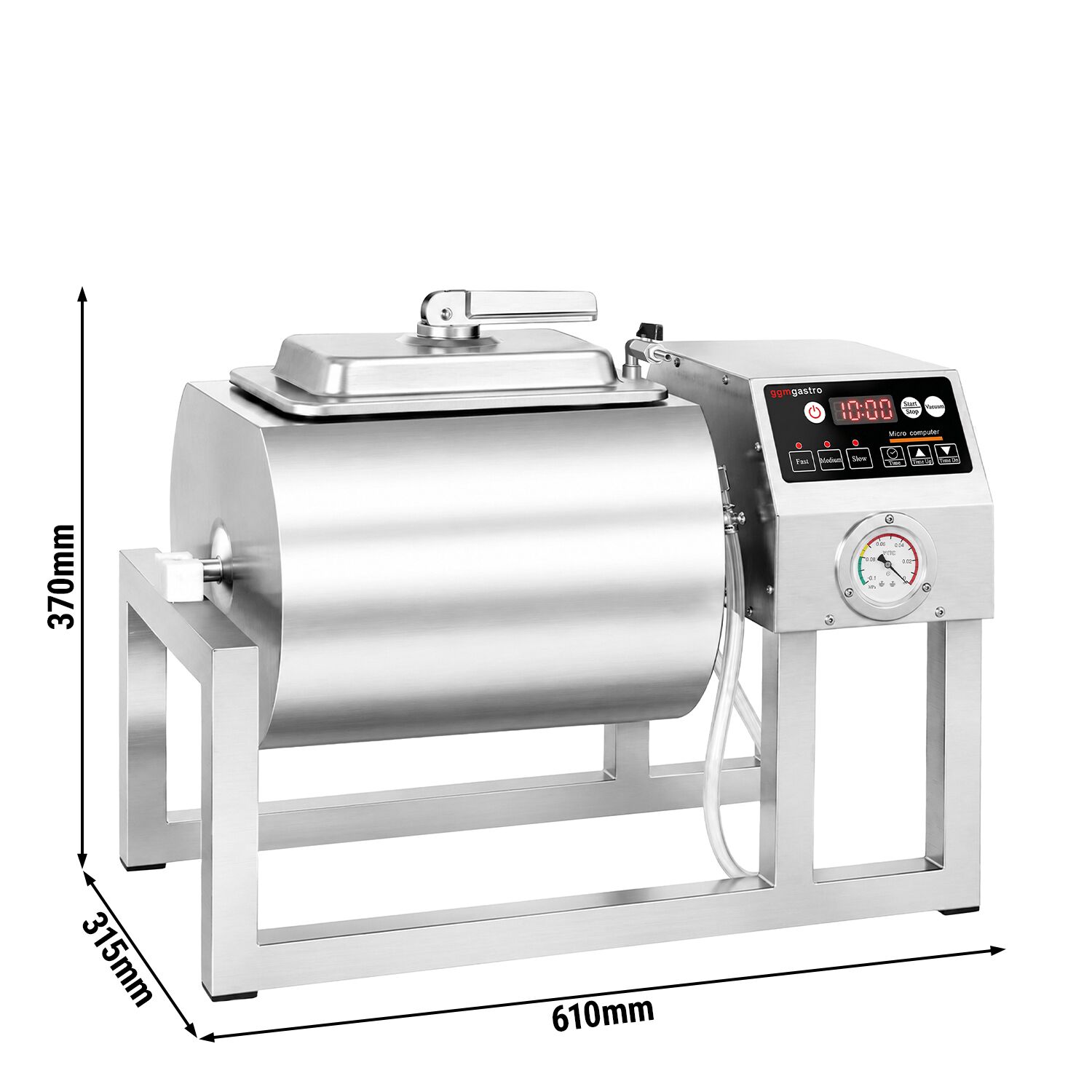 Machine à mariner sous vide - 18 litres - rotation des deux côtés - numérique - avec fonction minuterie