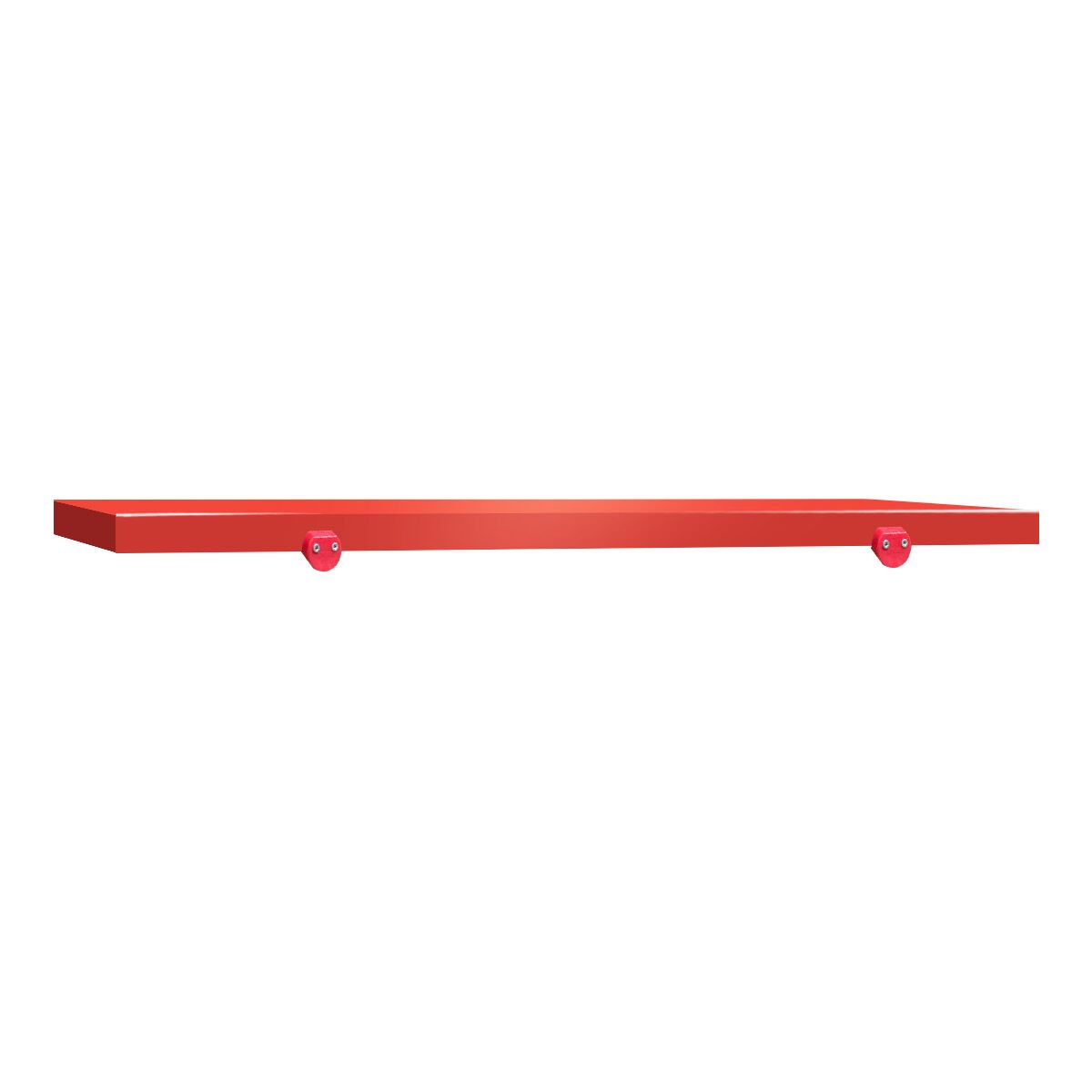Snijplaat voor werktafel - 1800x600mm - Dikte: 40mm - HACCP-conform - HDPE 500 - Rood - Antislipvoetjes - Vaatwasmachinebestendig