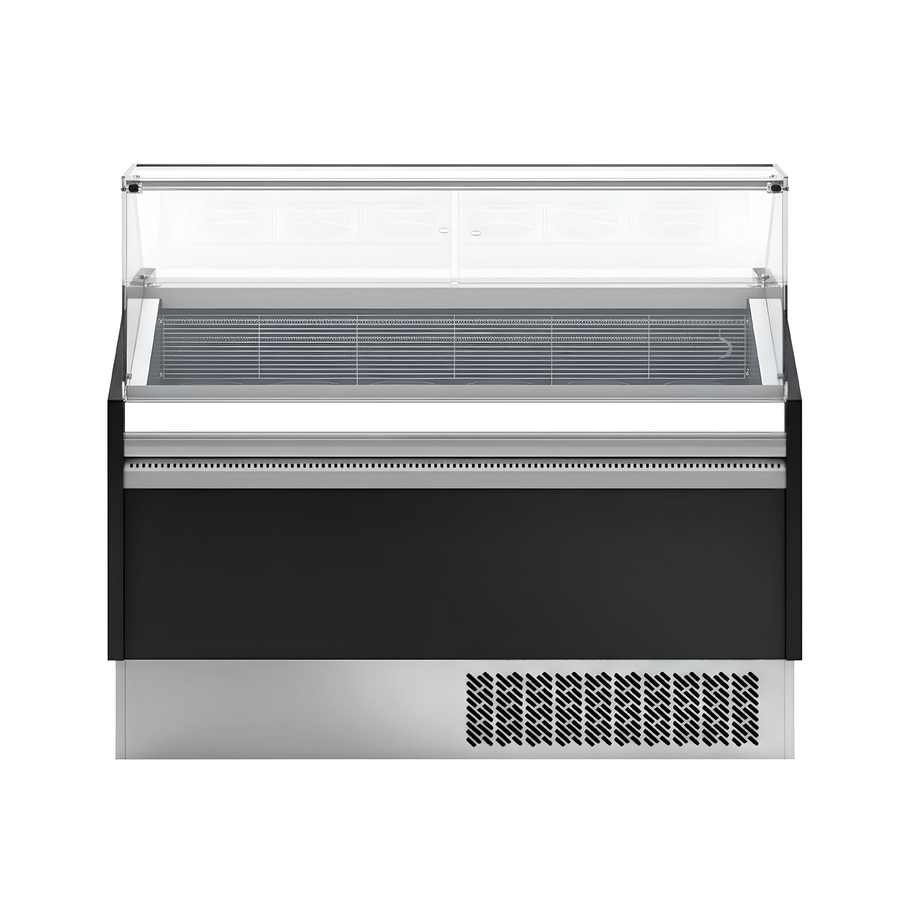 Vitrine à glace LEVI – 1620 mm – refroidissement statique – pour 9+9 bacs à glace de 5 litres – Noir