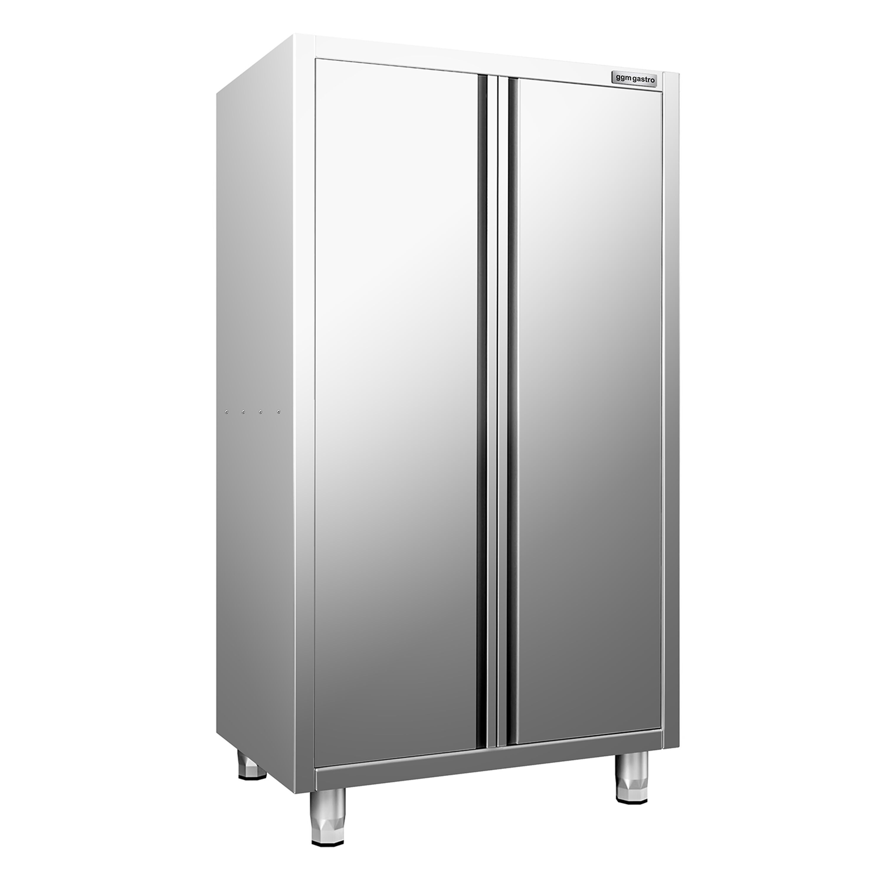 Armoire haute en inox PREMIUM - 1000x600mm - 2 portes battantes - Hauteur: 1800mm