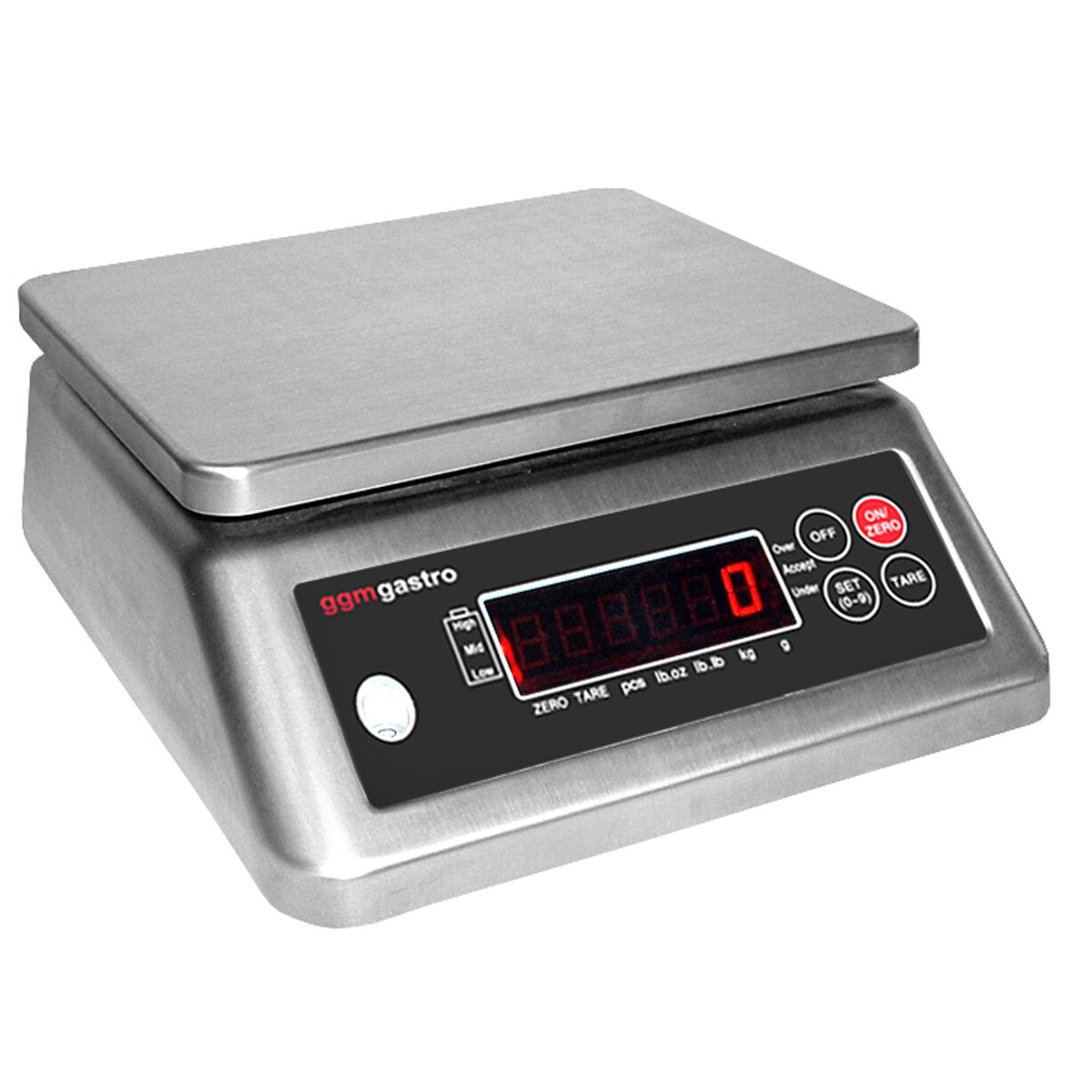 Digital Kitchen Scale - Capacity: 3kg - Graduation: 1g - Platform: 225x190mm - IP67 Waterproof - Dual Display