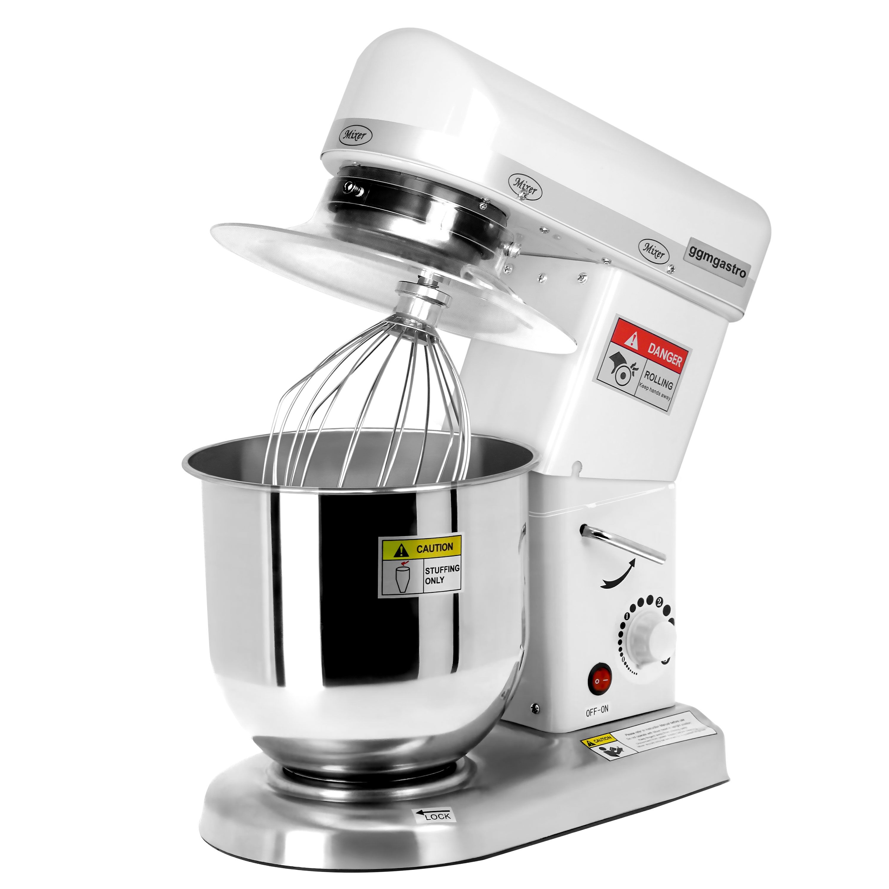 Batteur-mélangeur planétaire professionnel - 7L - 500W - incl. 3 outils