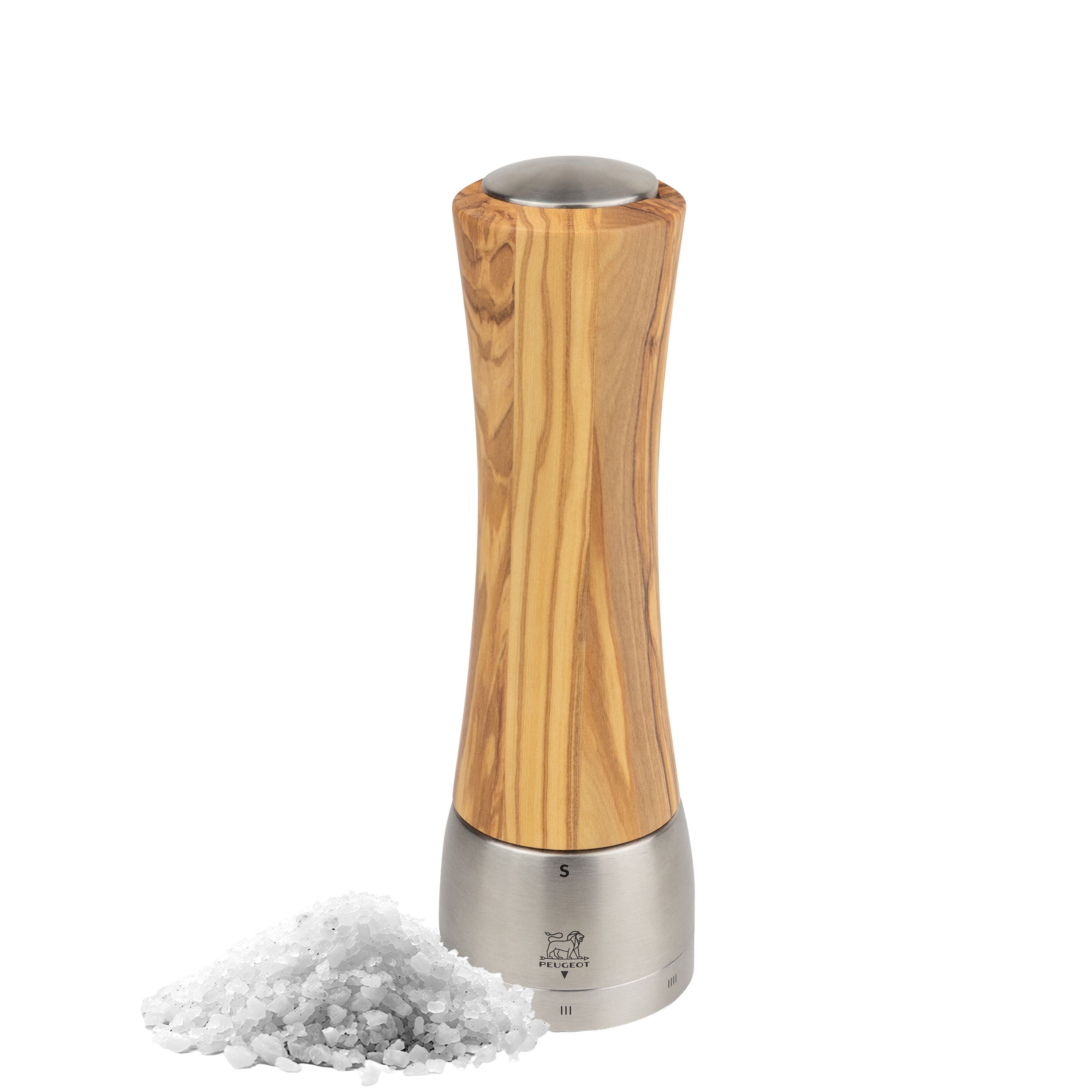 (6 pieces) PEUGEOT | DAMAN-MADRAS - Salt Mill - u'Select Z - Olive Wood - Height: 210mm