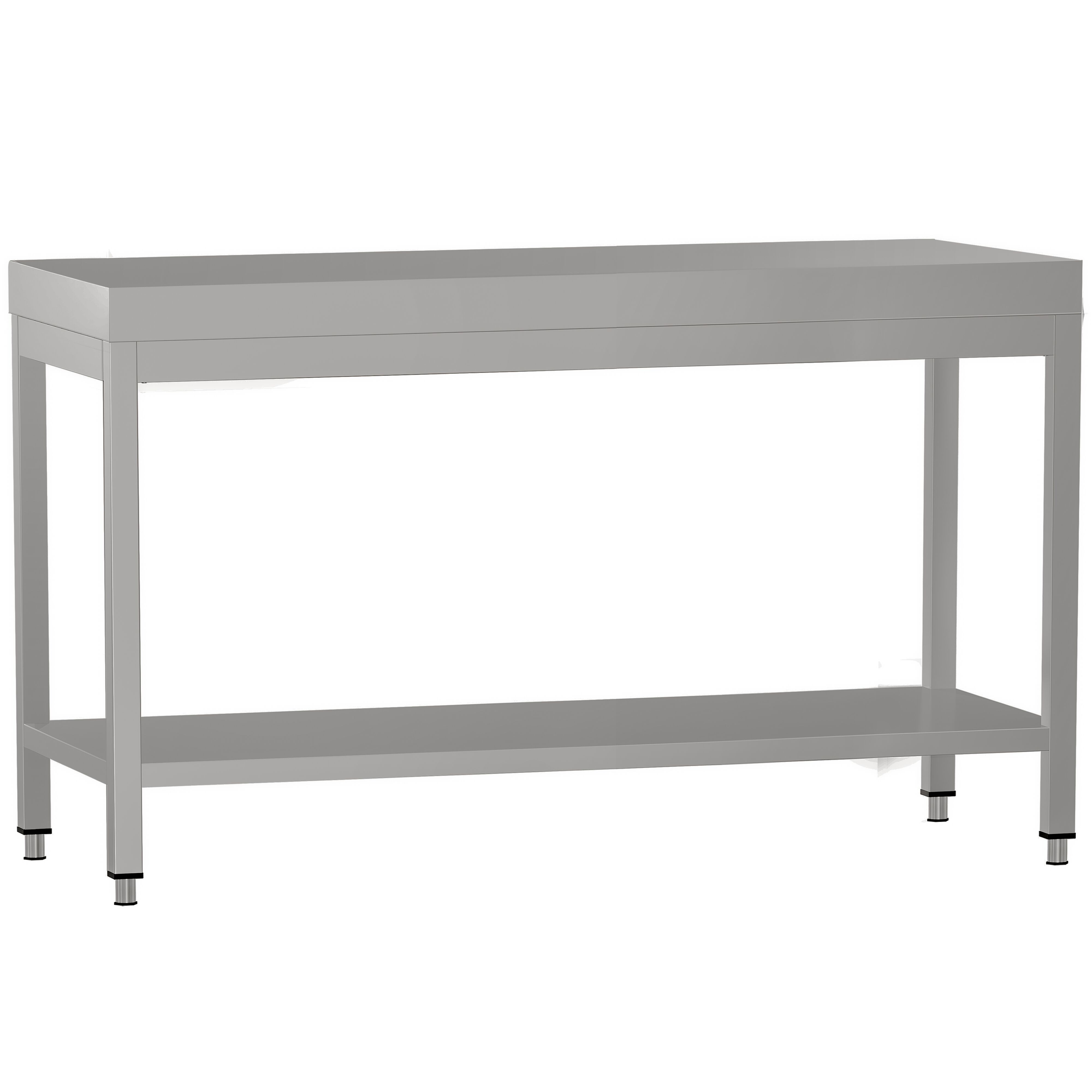 Table de travail en inox ECO – 1500 × 600 mm – avec tablette inférieure