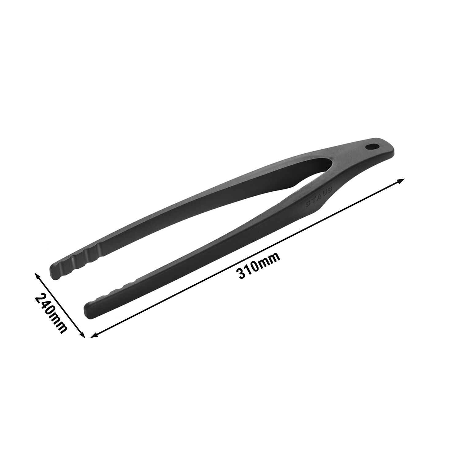 STAUB | Pince – 310 mm – Silicone – Noir / Bois