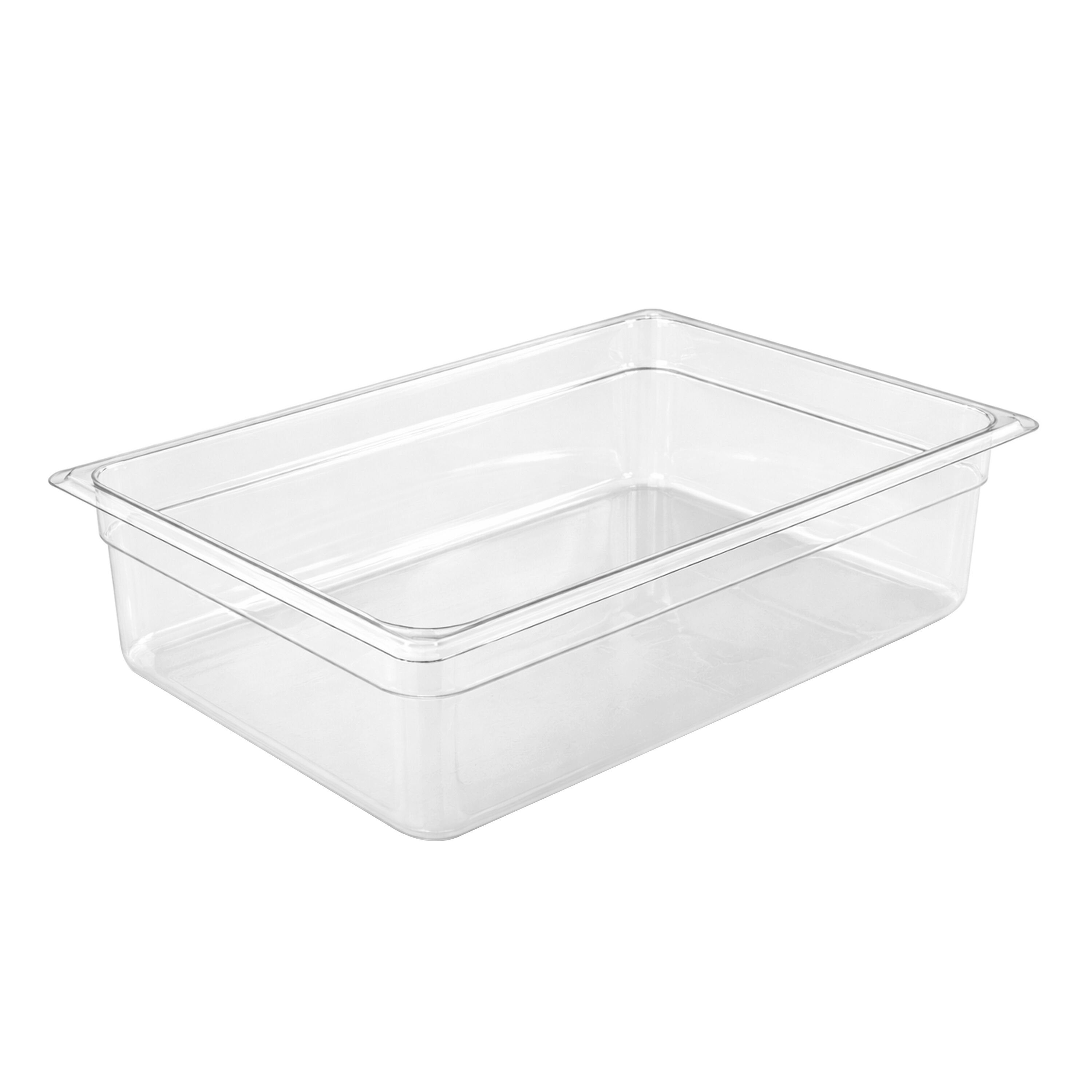 (6 pièces) Bac en Polycarbonate GN 1/2 - Transparent - Hauteur : 100 mm