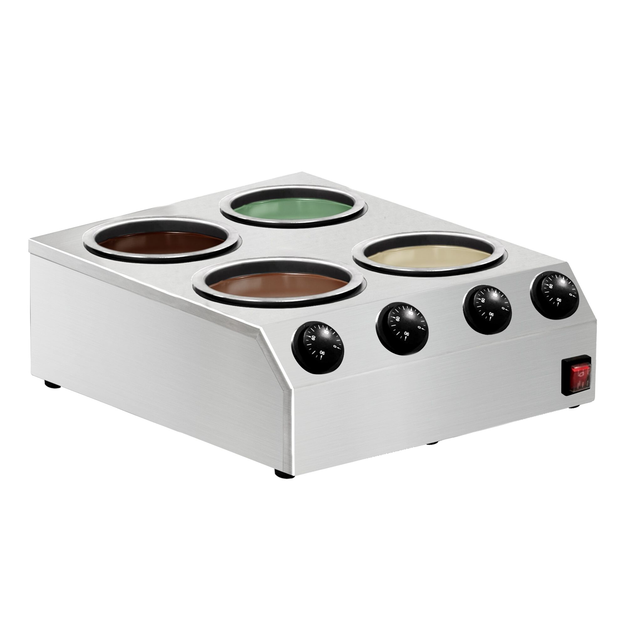 Fondoir à chocolat à chauffage sec - 4x 2litres - 1,2kW