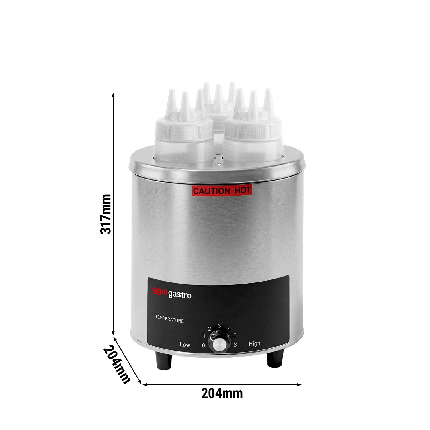 Chauffe-sauce - 550W - pour 3 bouteilles souples 1L - bouteilles incluses