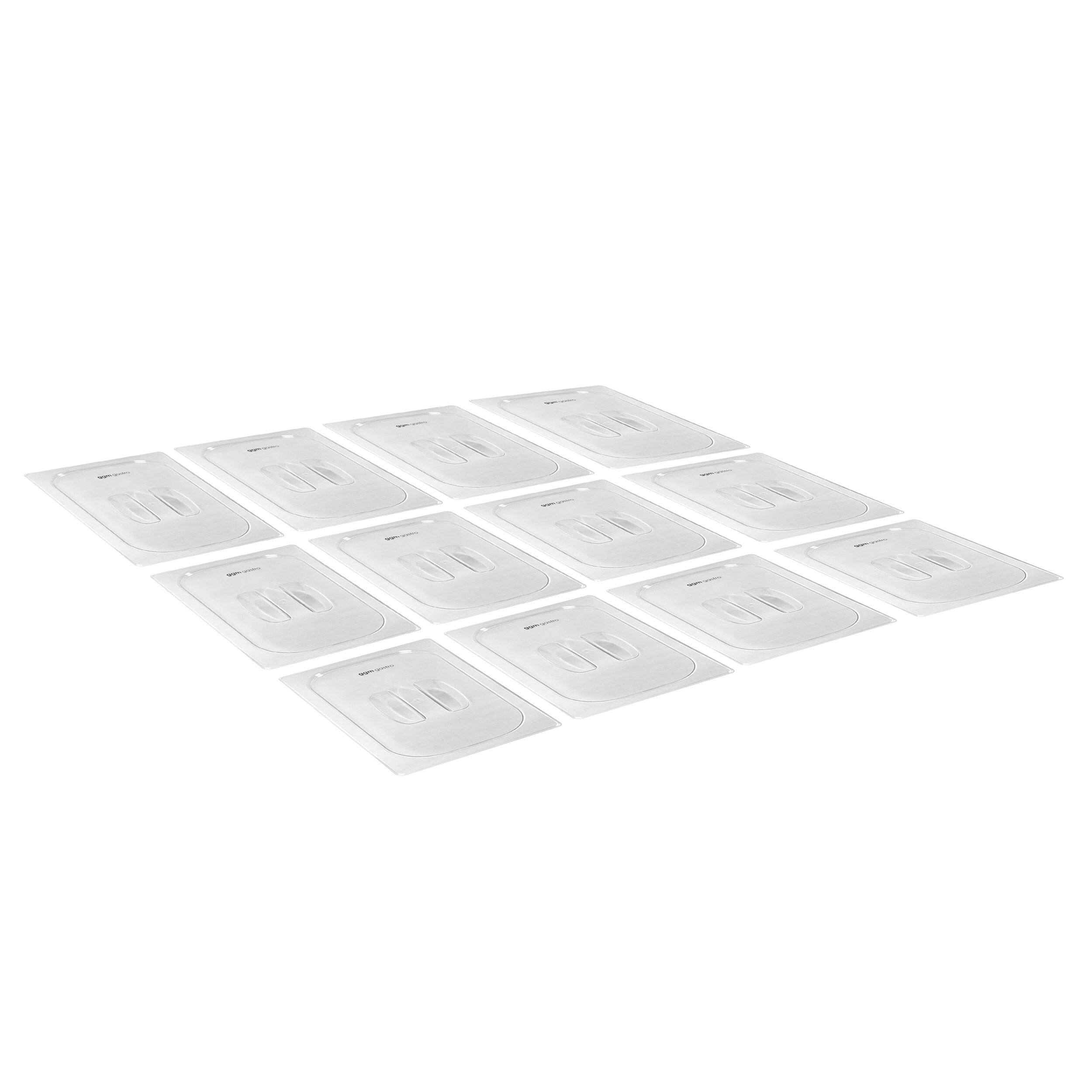 (12 pcs) Polycarbonate Lid GN 1/3 - Clear - 325x176x7mm