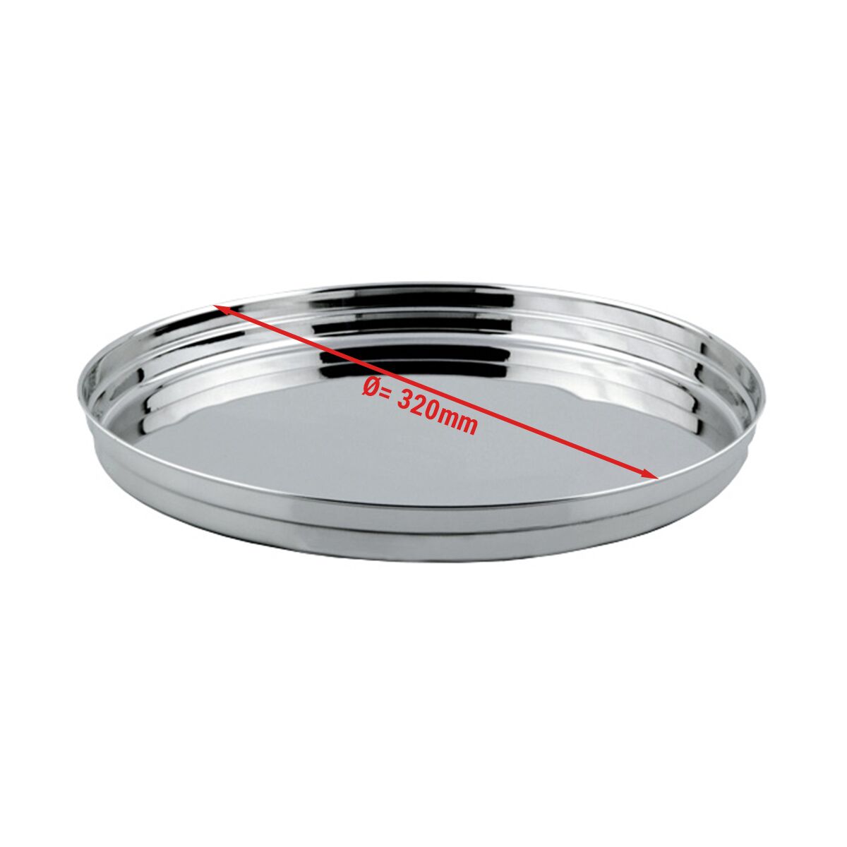 Serving Tray - Stainless Steel - Ø320mm