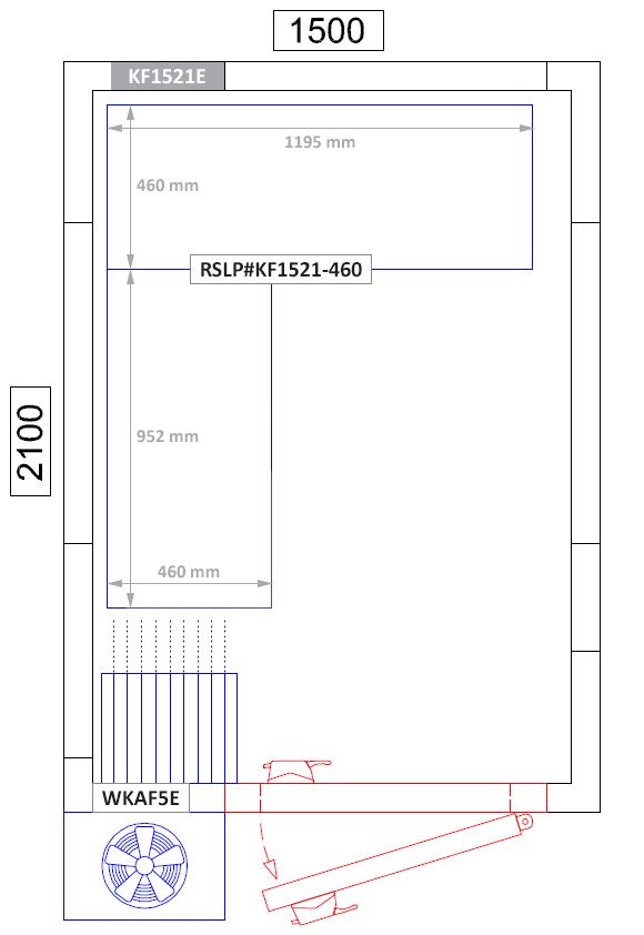 Kit rayonnage en aluminium - En angle (L) - Profondeur:460mm - Capacité de charge:600kg