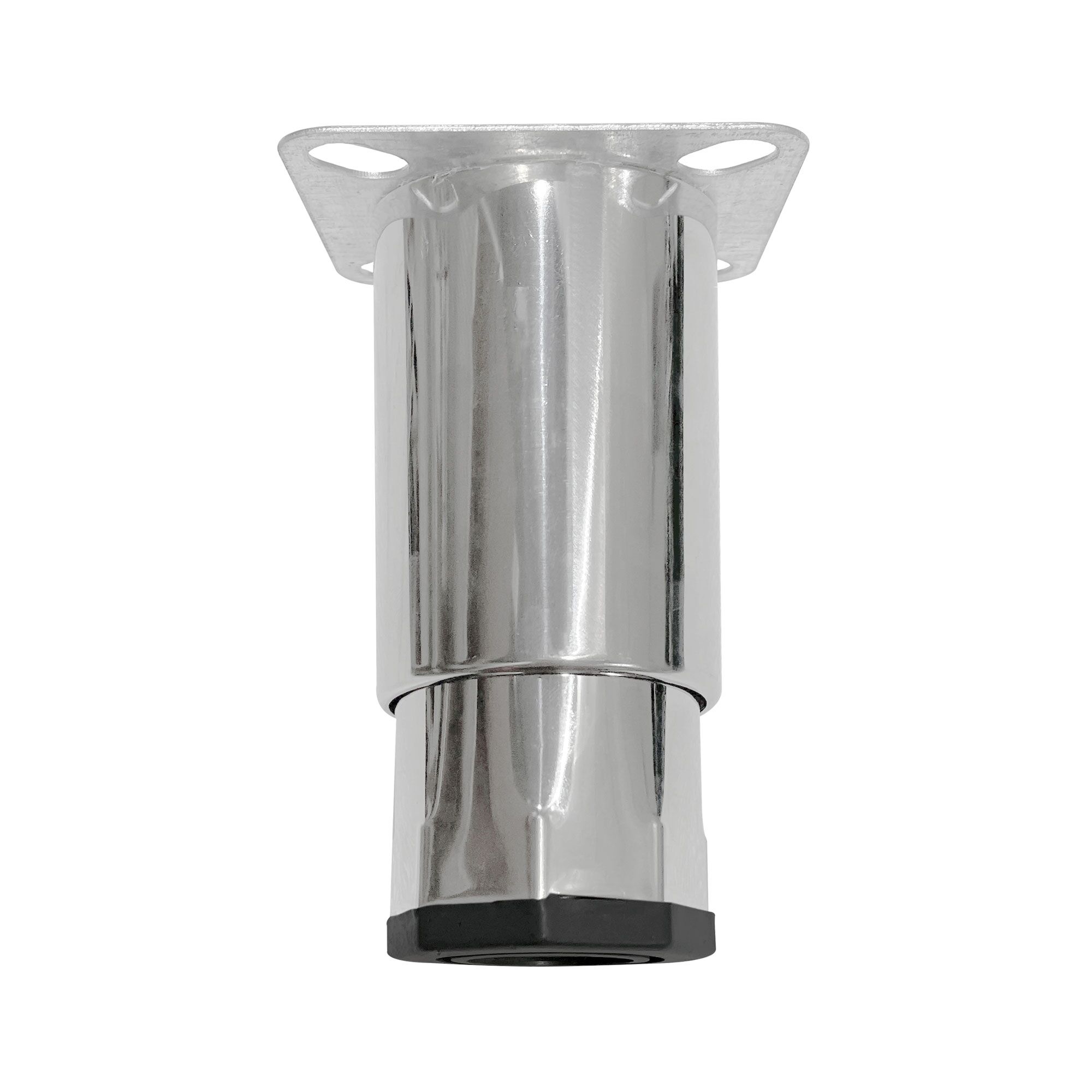 Pieds en inox réglables - avec patin plastique - 85x85mm - Hauteur 120-170mm - compatible avec Tables à pizzas réfrigérées (POS), Tables réfrigérées (KTS), Réfrigérateurs & Congélateurs (KG, TS & TG)