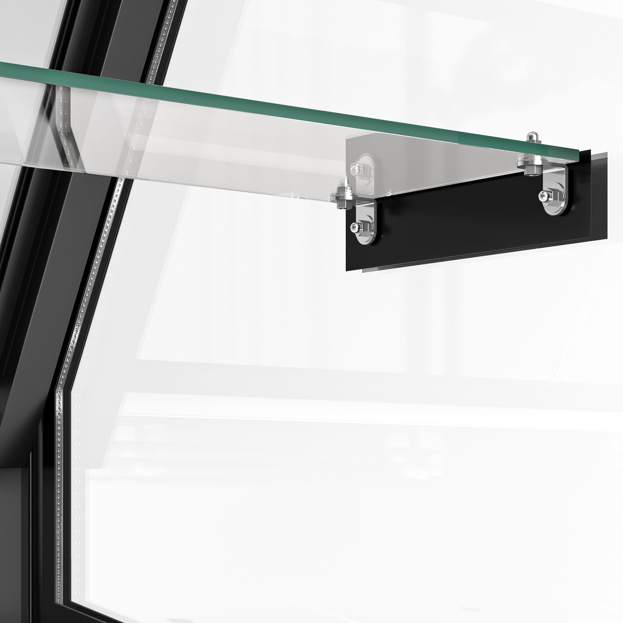 Comptoir réfrigéré - 1330x910mm - +0/+5°C - 169L - double vitrage - 1 étagère