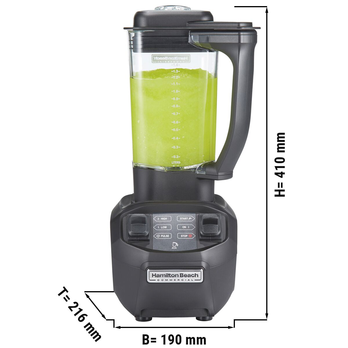 HAMILTON BEACH | Commercial Bar Blender Rio HBB225 – 1.4 L - 625 W - 2-Speed - Wave Action